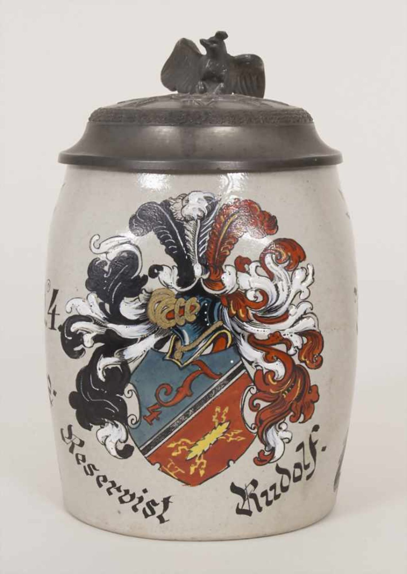 Reservistenkrug und Ordenspange mit Urkunden / A reservist beer mug and military orders, - Bild 2 aus 23