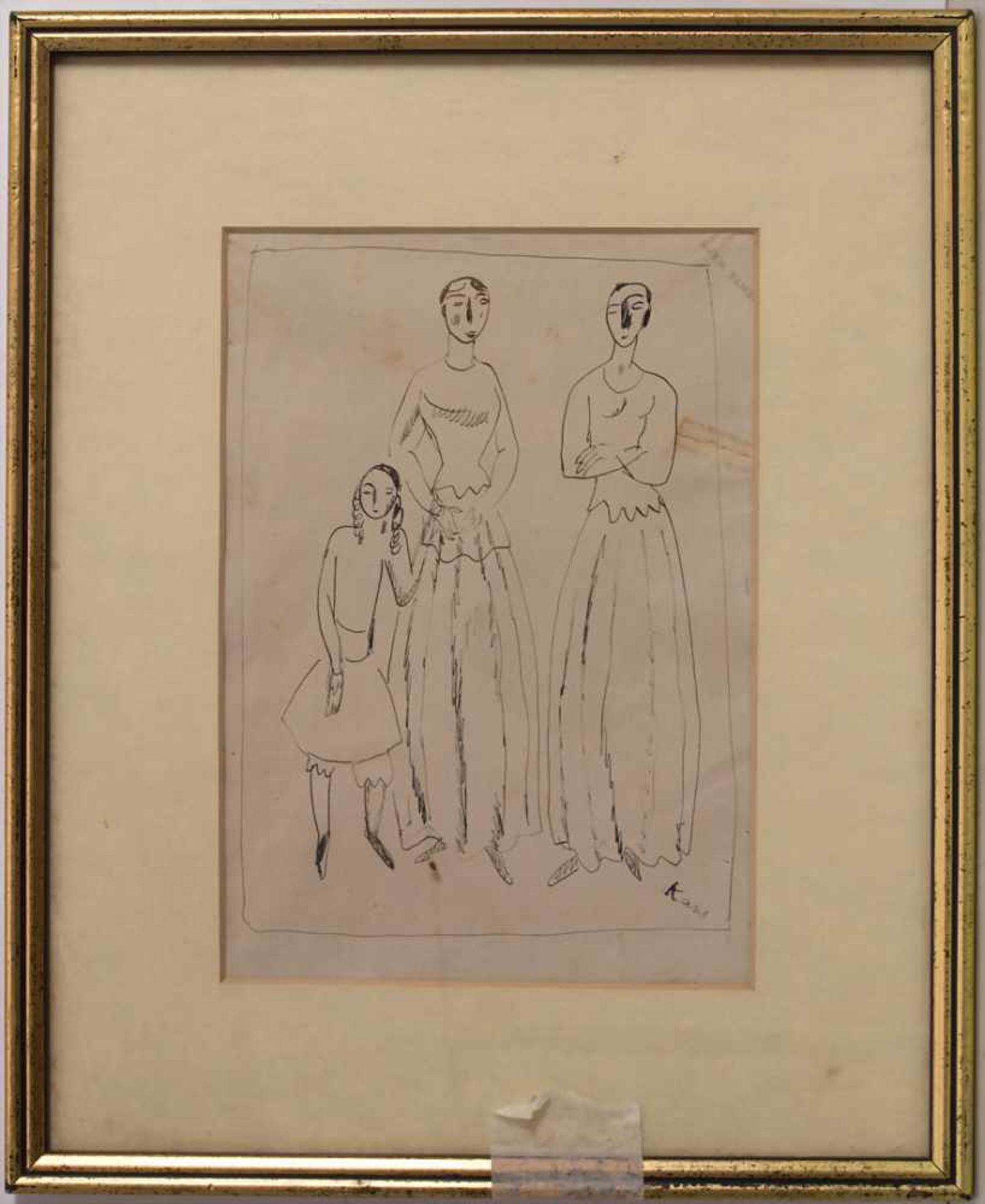 Georges Kars (1880-1945), 'Damen mit Kind' / '2 ladies and child'Technik: Tinte auf Papier, gerahmt, - Image 2 of 9