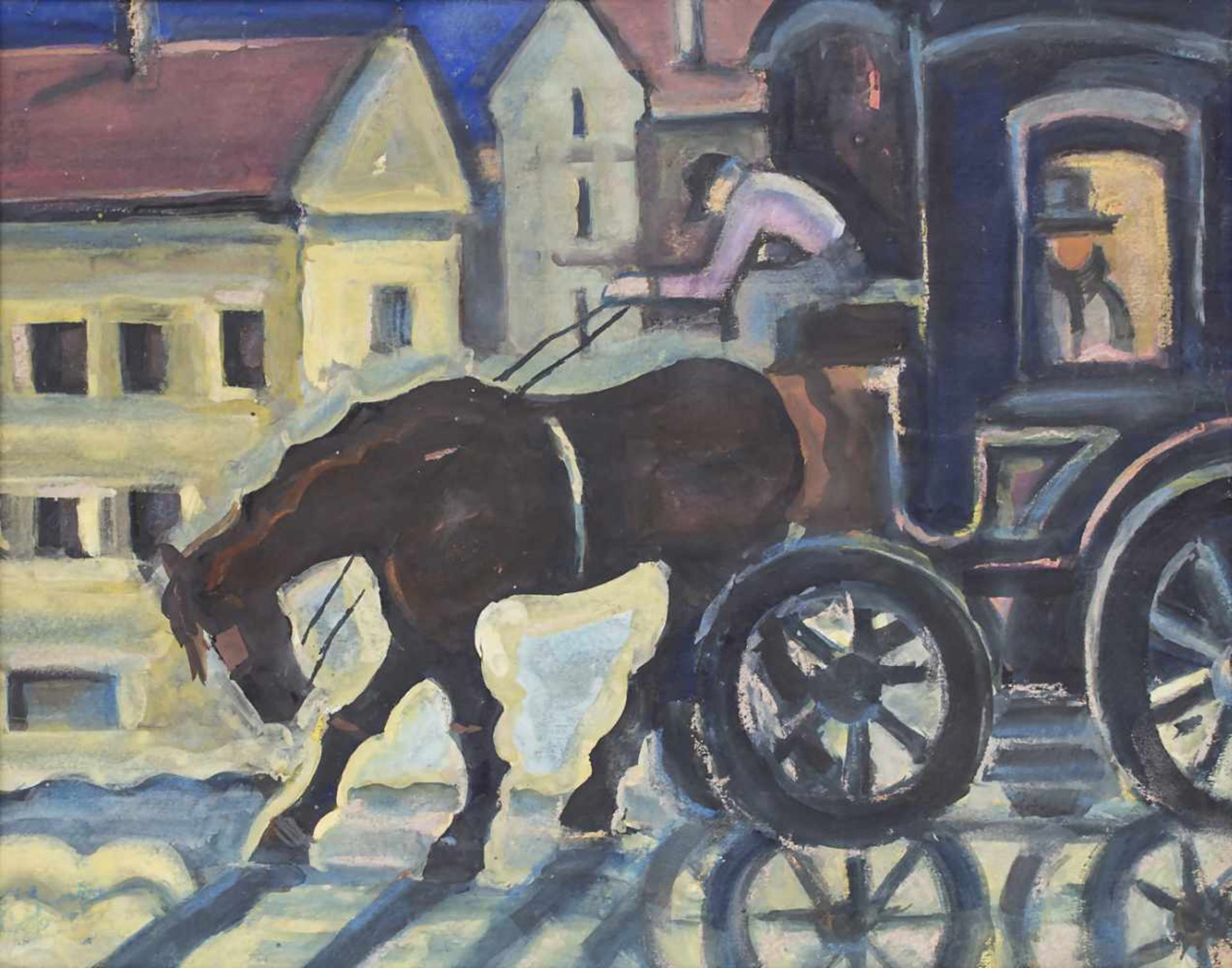 Hugo Scheiber (1873-1950) (Zuschreibung / Attributed), 'Pferdekutsche' / 'A Horse-drawn carriage'