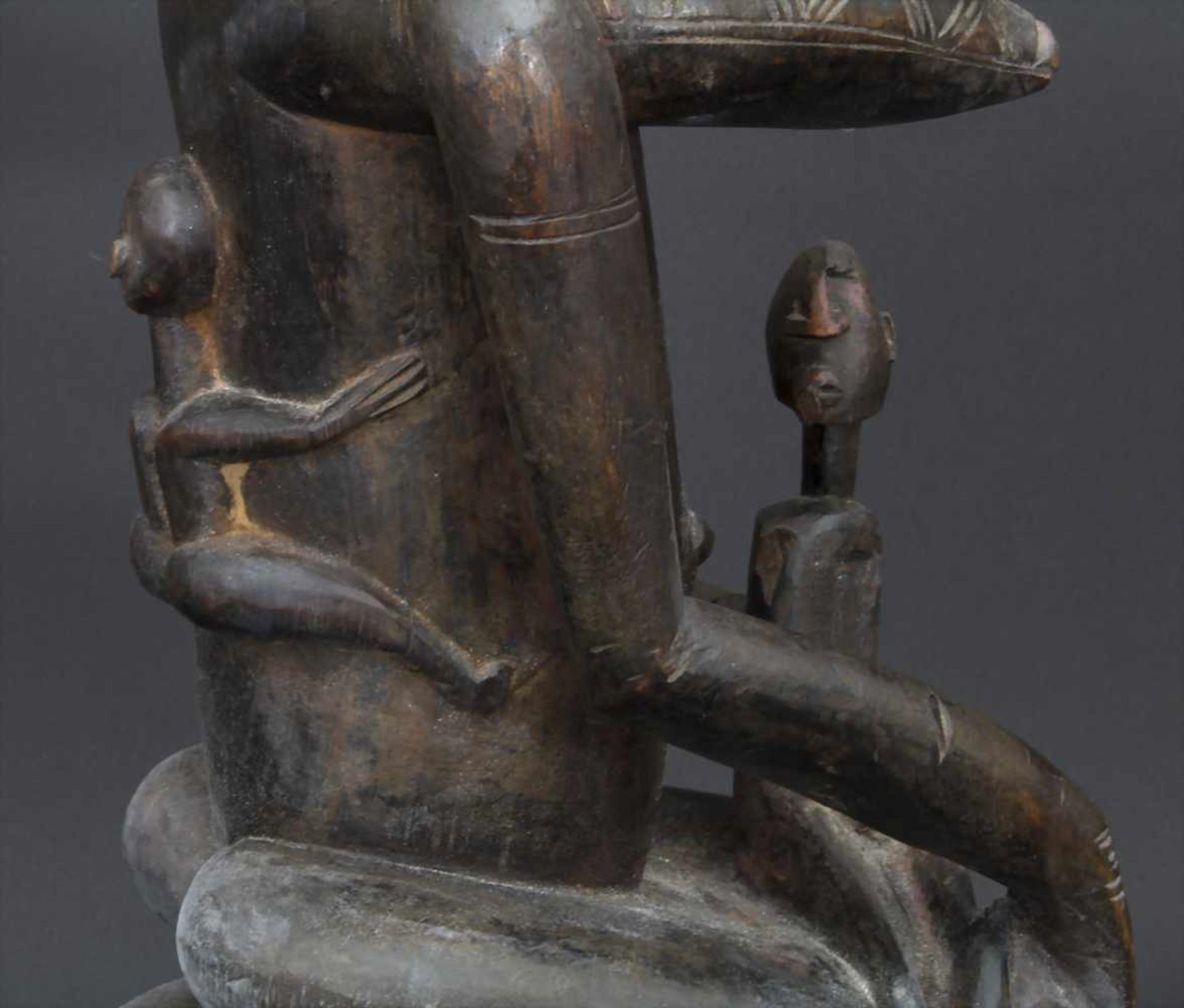 Weibliche sitzende Ahnenfigur / A female siting ancestors figure, Bamana, MaliMaterial: Holz, - Image 9 of 11