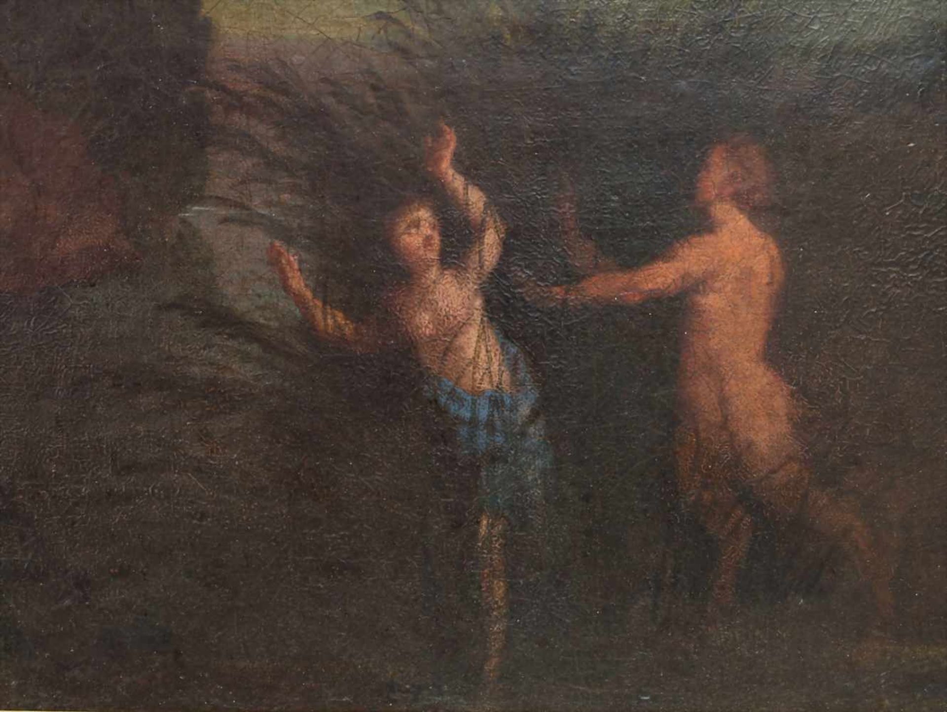 Künstler des 17./18. Jh., 'Ideallandschaft mit Satyr und Nymphe' / 'A landscape with Satyr and a - Image 3 of 6