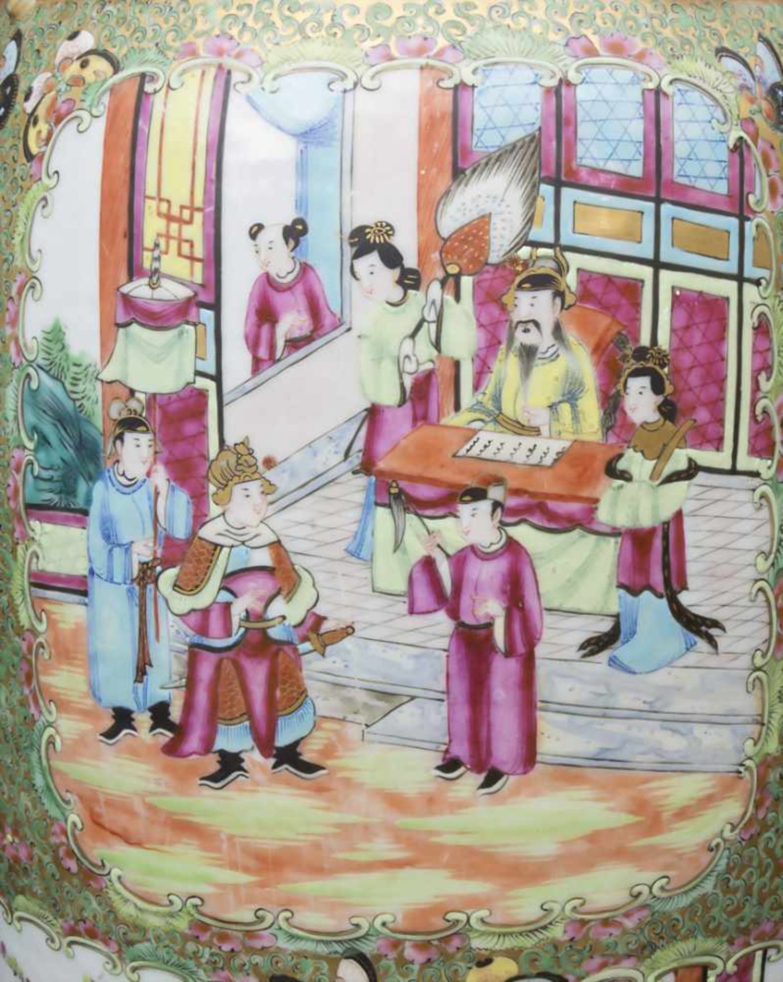 Porzellan Ziervase,'Famille Rose', China, 19. Jh.Material: Porzellan, polychrome Emailmalerei, - Bild 10 aus 29