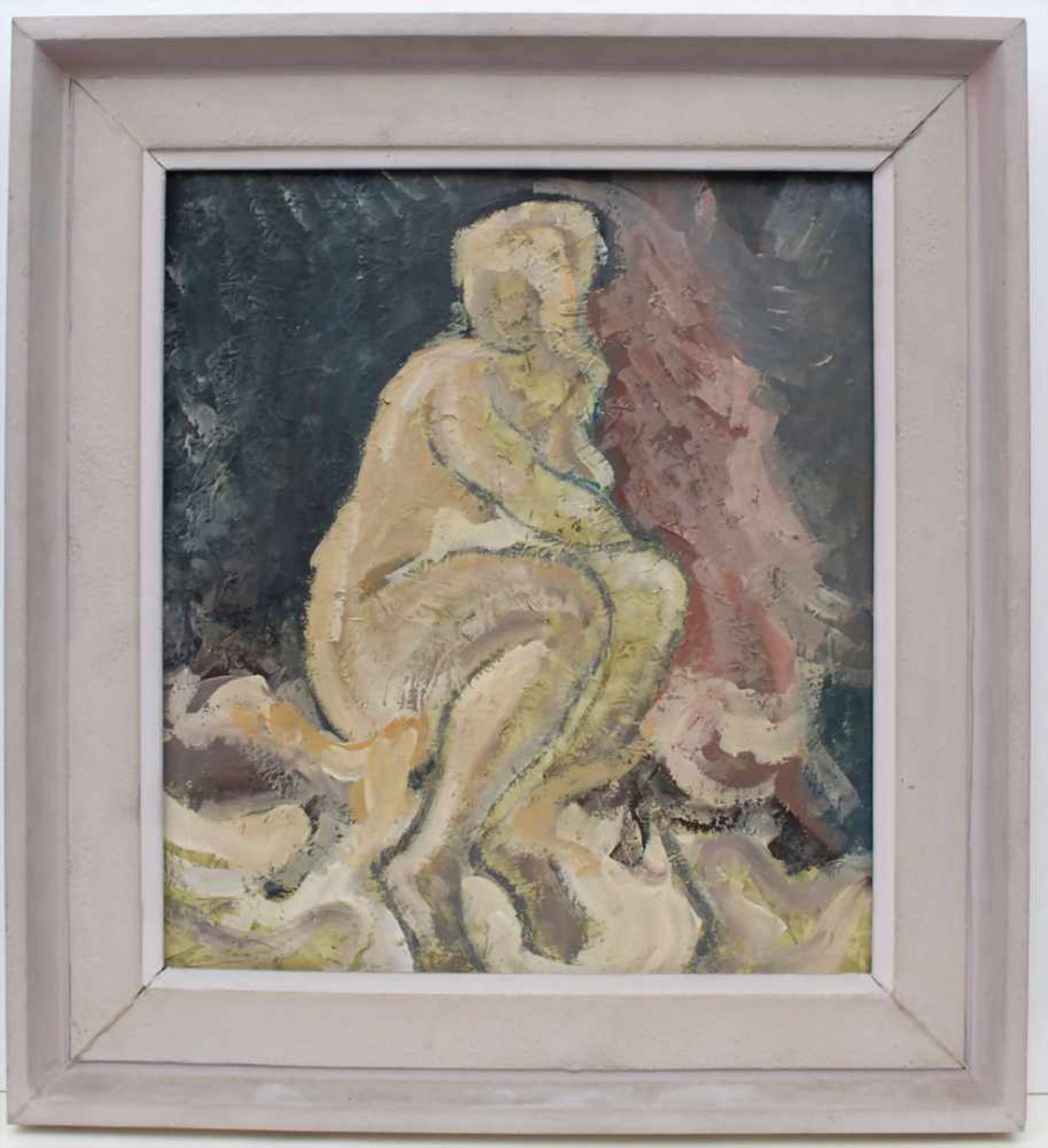 Unbekannter Künstler (20. Jh.), 'Weiblicher Akt' / 'A female nude'Technik: Öl auf Leinwand, gerahmt, - Bild 2 aus 3