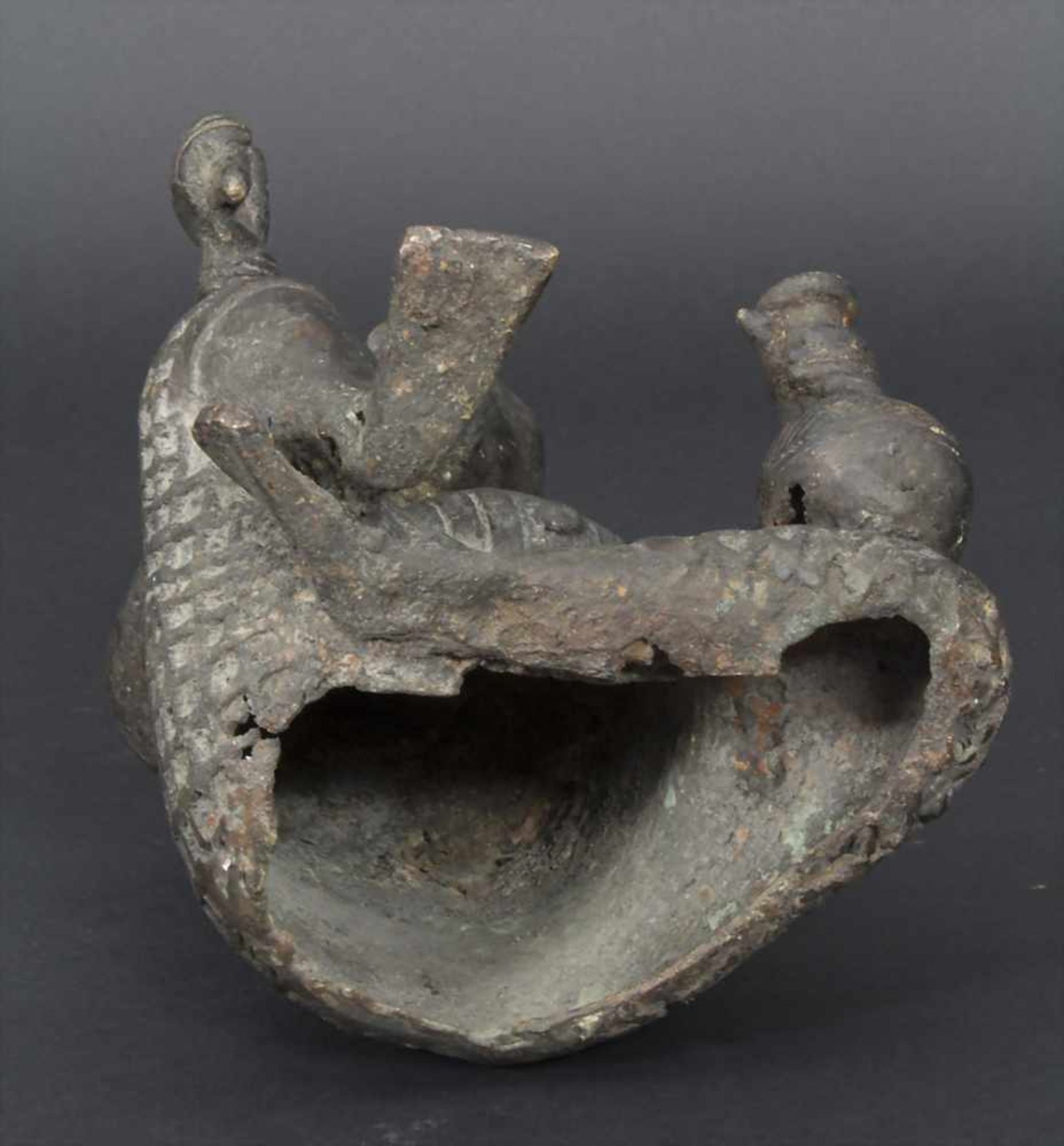 Sitzende Bronzefigur eines Würdenträgers, Yoruba, NigeriaMaterial: Bronze, schwarze Patina,Herkunft: - Image 9 of 9