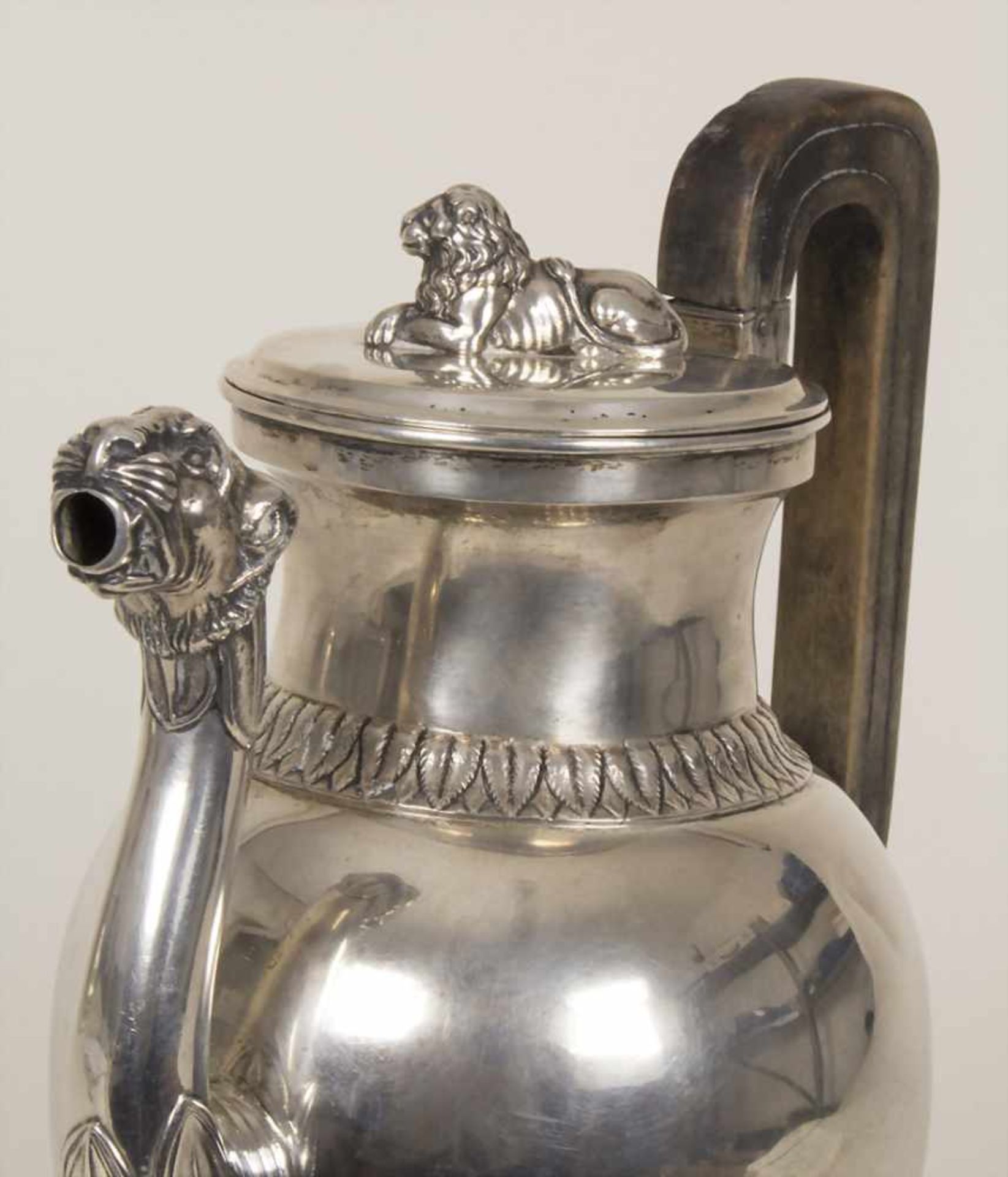 Empire Kaffeekanne / An Empire silver coffee pot, Georg Wilhelm Aldefeld, Bremen, nach 1794Material: - Image 8 of 8