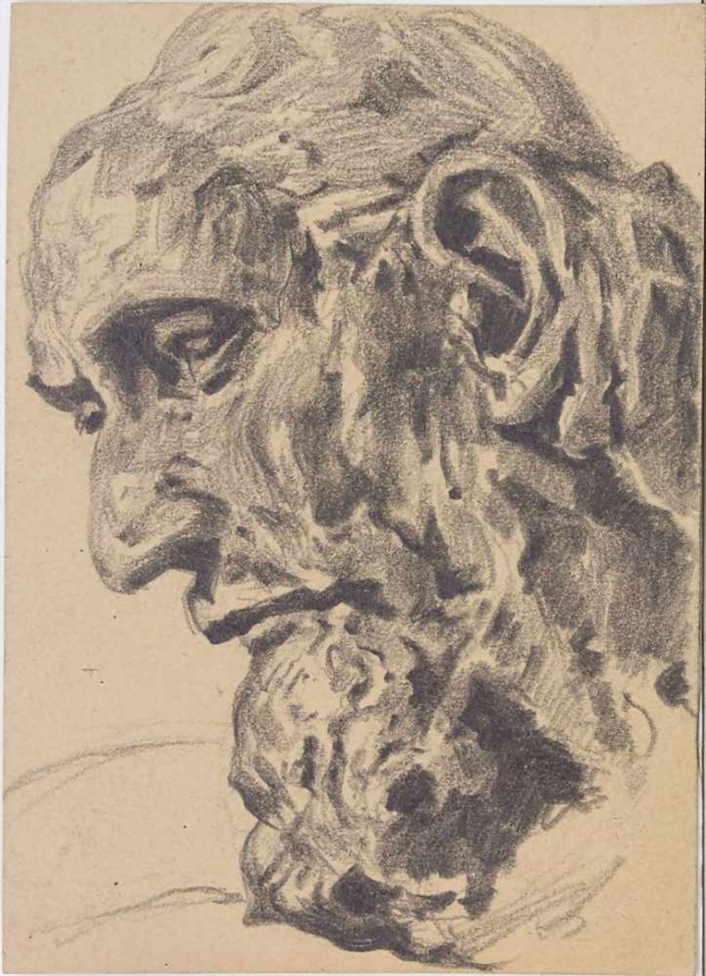 Künstler des 19. Jh., 'Porträt eines Bärtigen' / 'A portrait of a bearded man'Technik: Bleistift auf