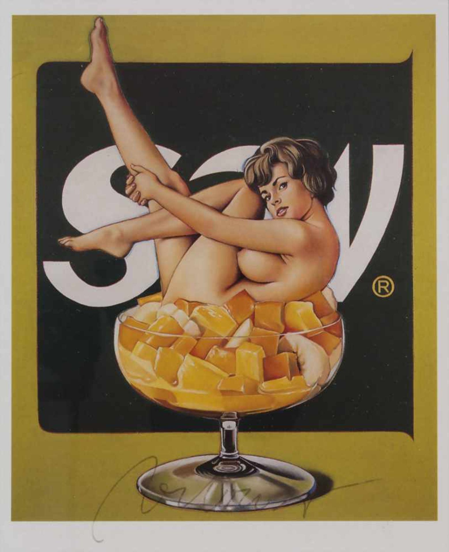 Mel Ramos (1935-2018), 2 Postkarten 'Pin-up Mädchen' / '2 pinup girls'Technik: Offsetdruck, gerahmt, - Image 7 of 7