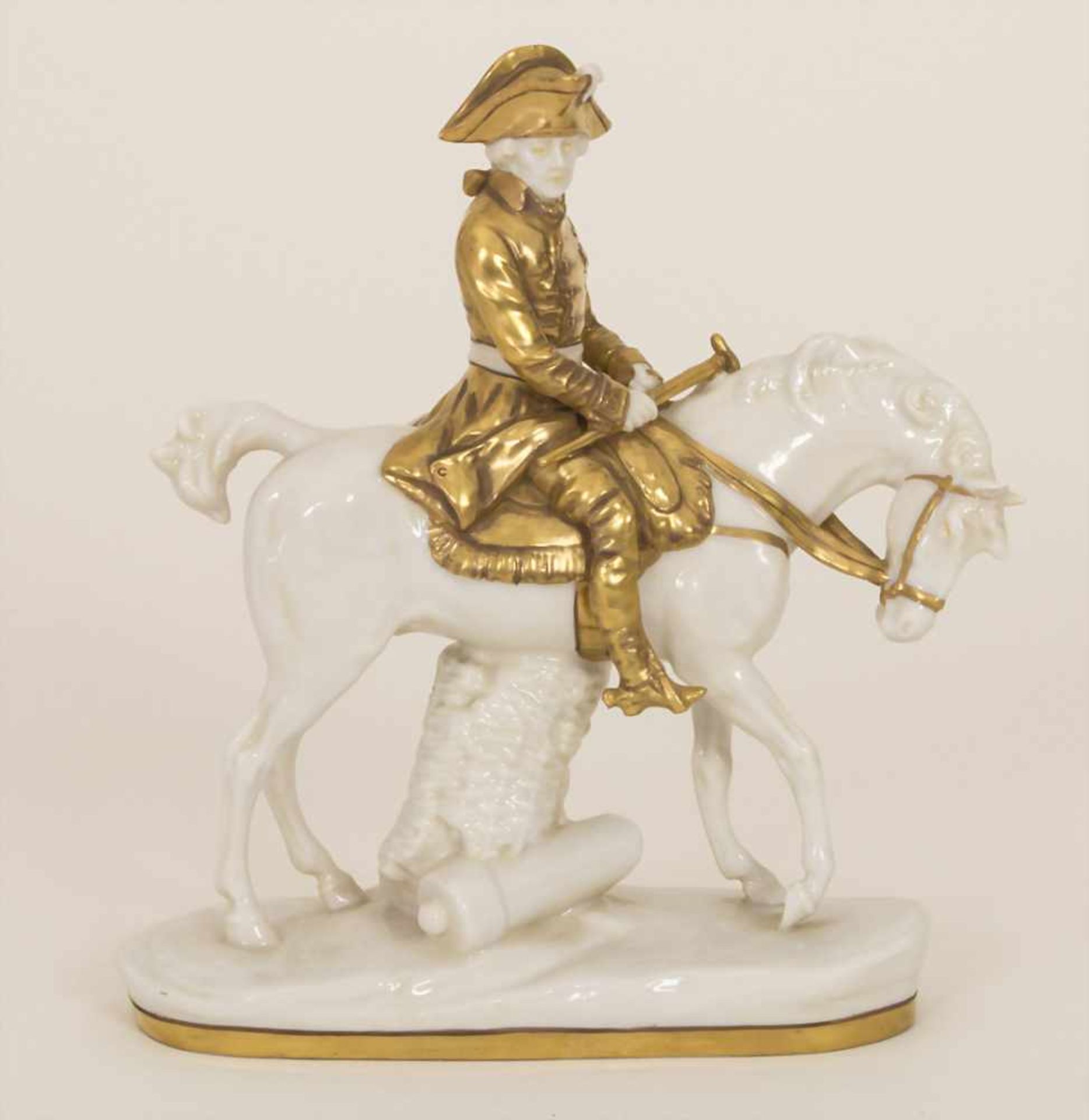 Figurengruppe 'Friedrich II zu Pferd' / A figural group 'Frederic II', Scheibe-Alsbach, 20. Jh. - Bild 2 aus 6