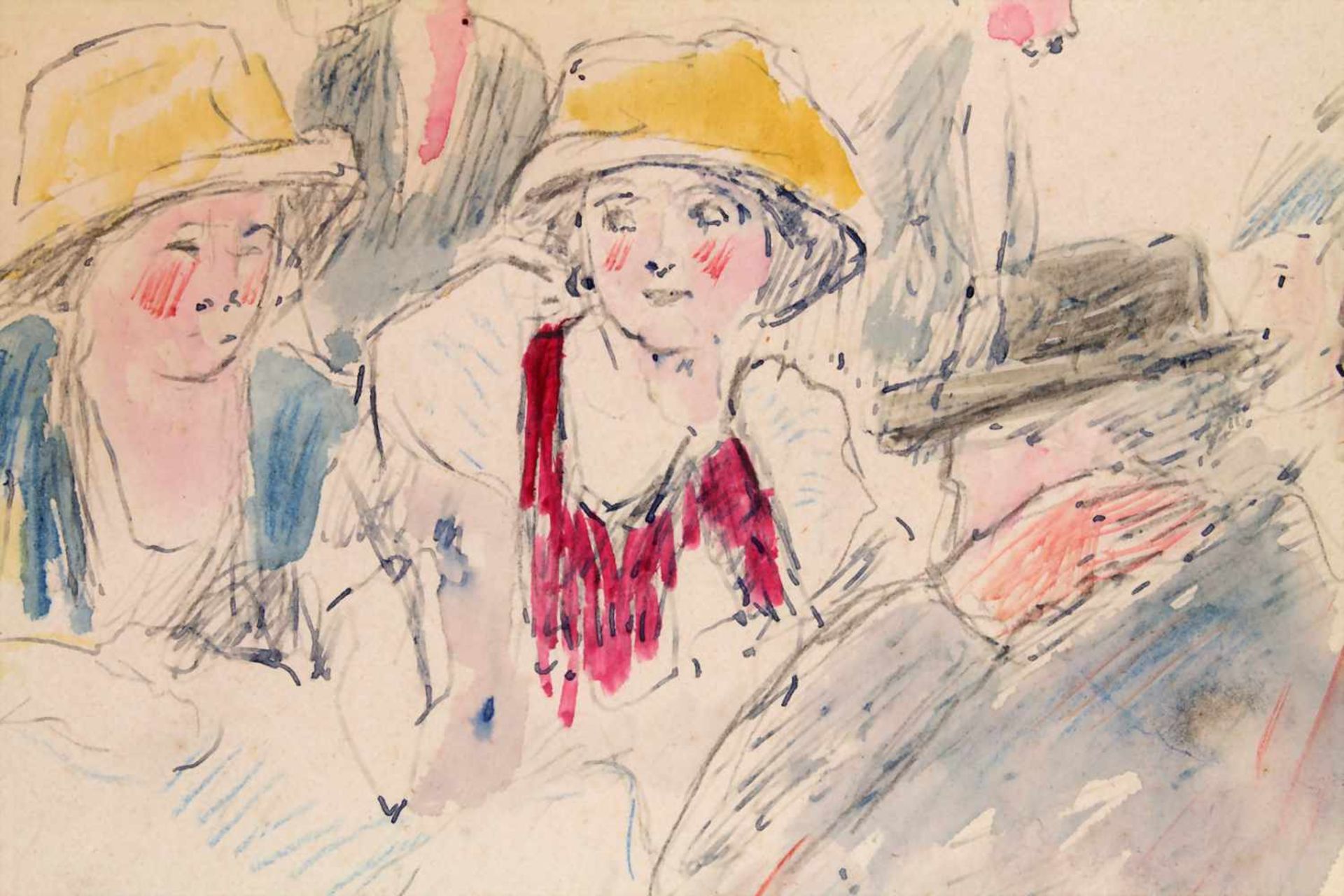 Arthur Markowicz (1872-1934), '2 Damen im Café' / '2 Ladies in a café'Technik: Tinte / Aquarell - Image 6 of 7