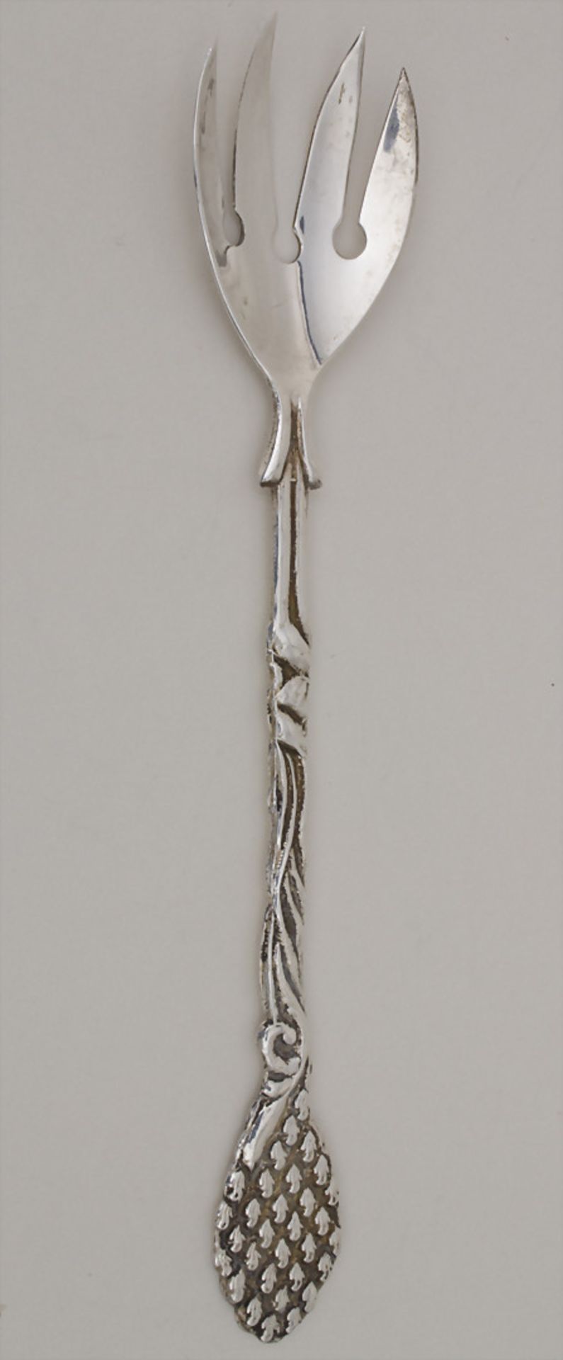 6 Gabeln mit Pinienzapfendekor / A set of 6 silver forks with pine patternsMaterial: Silber 800, - Image 3 of 5