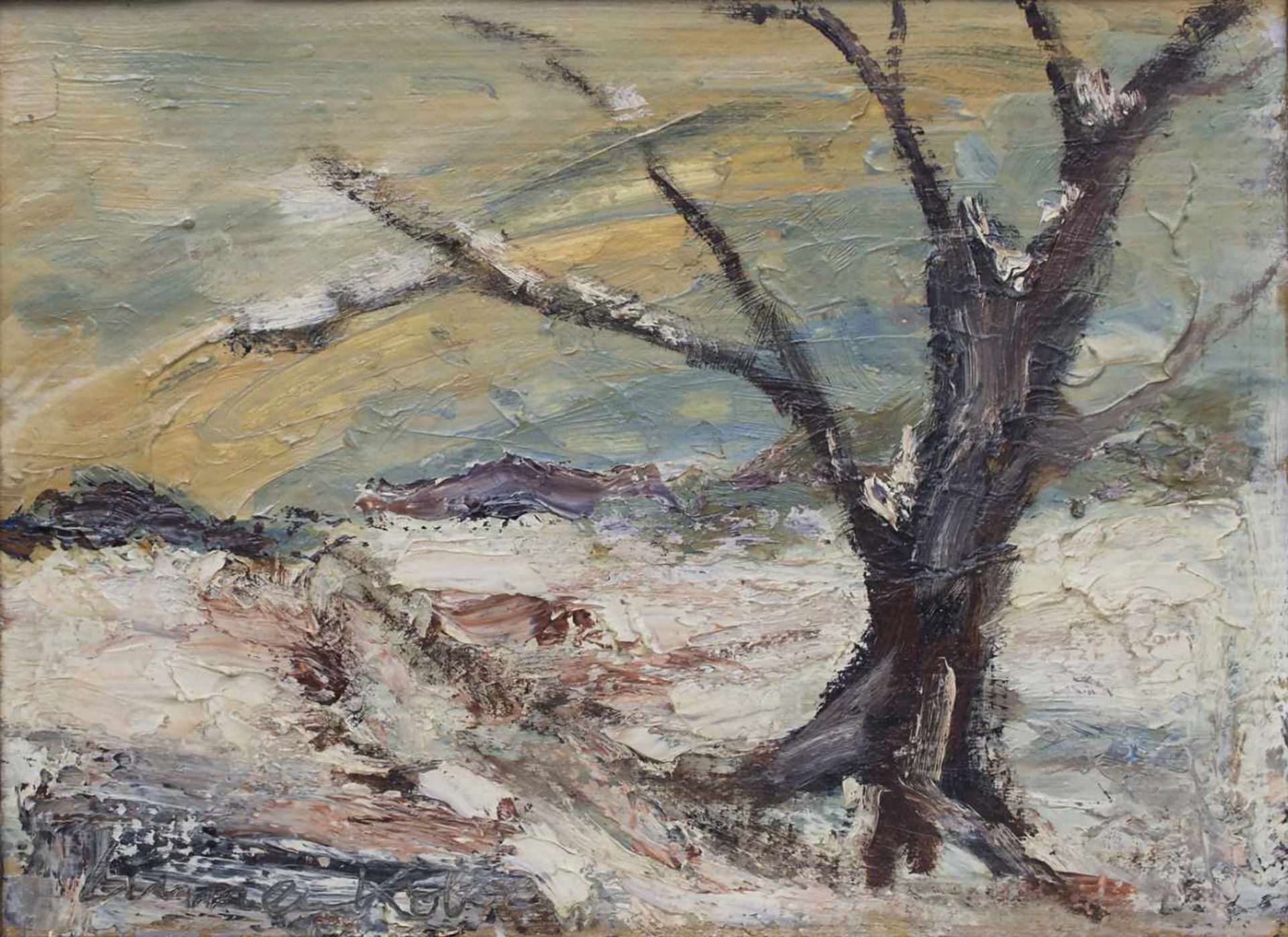 Annie Kohl (20. Jh.), 'Winterlandschaft' / 'A winter landscape'Technik: Öl auf Pappe, gerahmt,