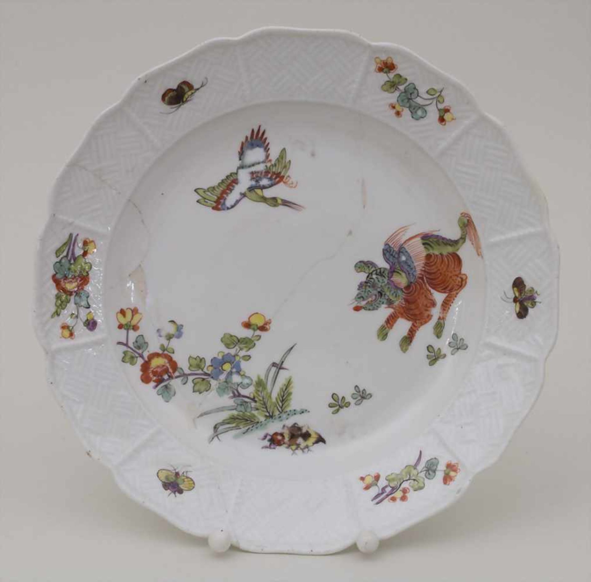 Teller mit Koreanischem Löwen / A plate with 'Corean Lion', Meissen, um 1735Material: Porzellan,