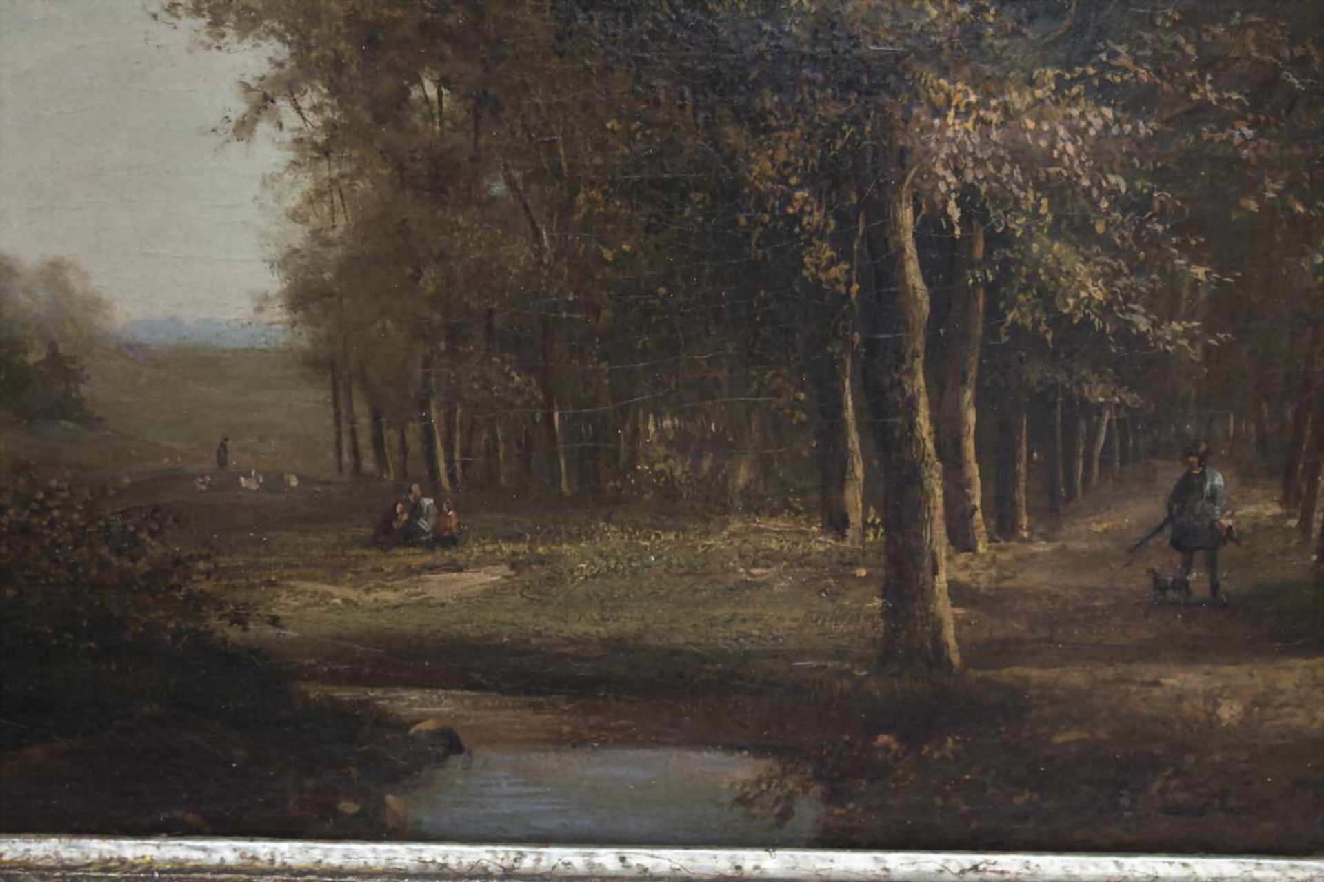 B. C. Koeckkoek (1803-1862) (Zuschreibung/Attributed), 'Waldlandschaft mit Bach und Figurenstaffage' - Bild 4 aus 6