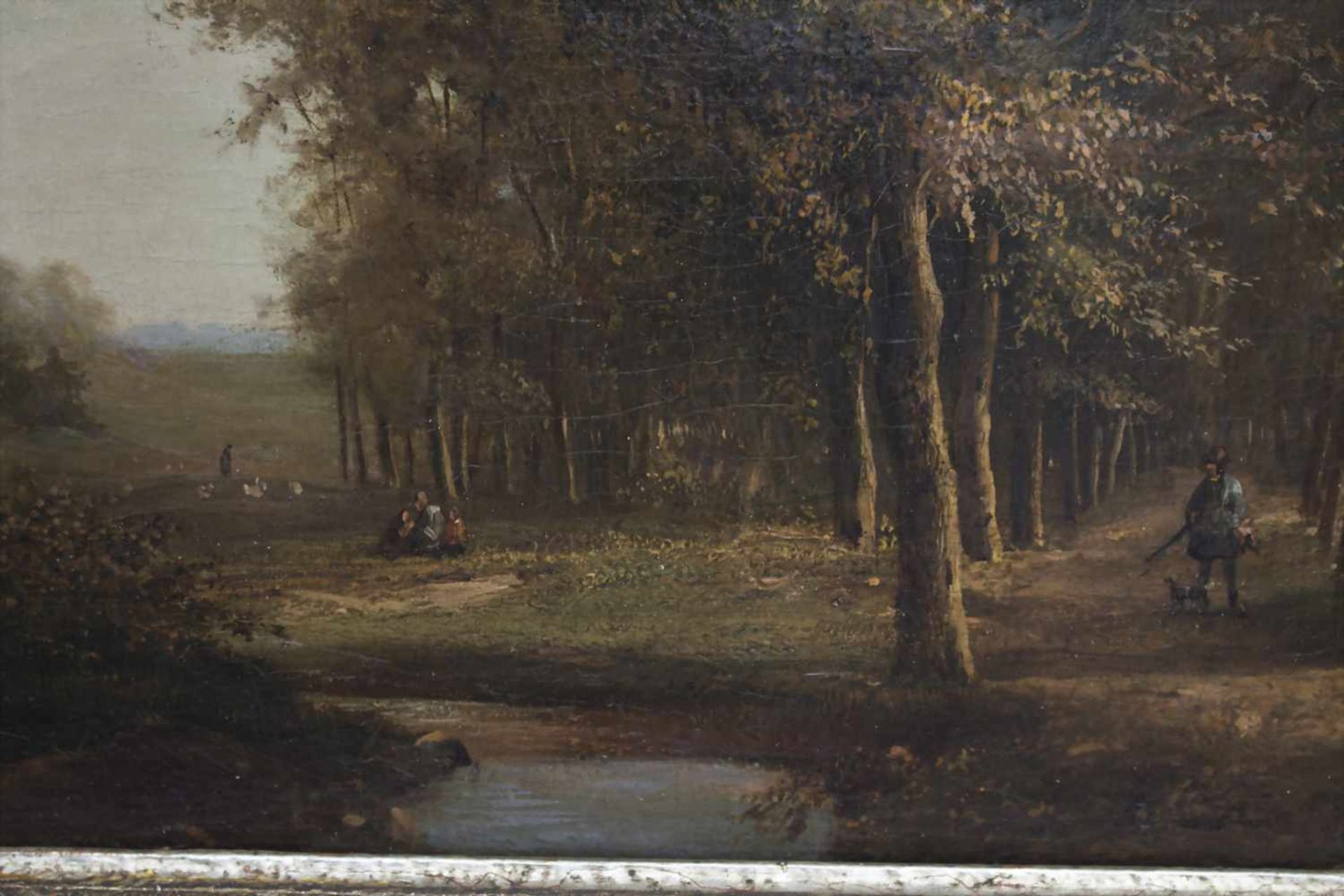 B. C. Koeckkoek (1803-1862) (Zuschreibung/Attributed), 'Waldlandschaft mit Bach und Figurenstaffage' - Image 4 of 6