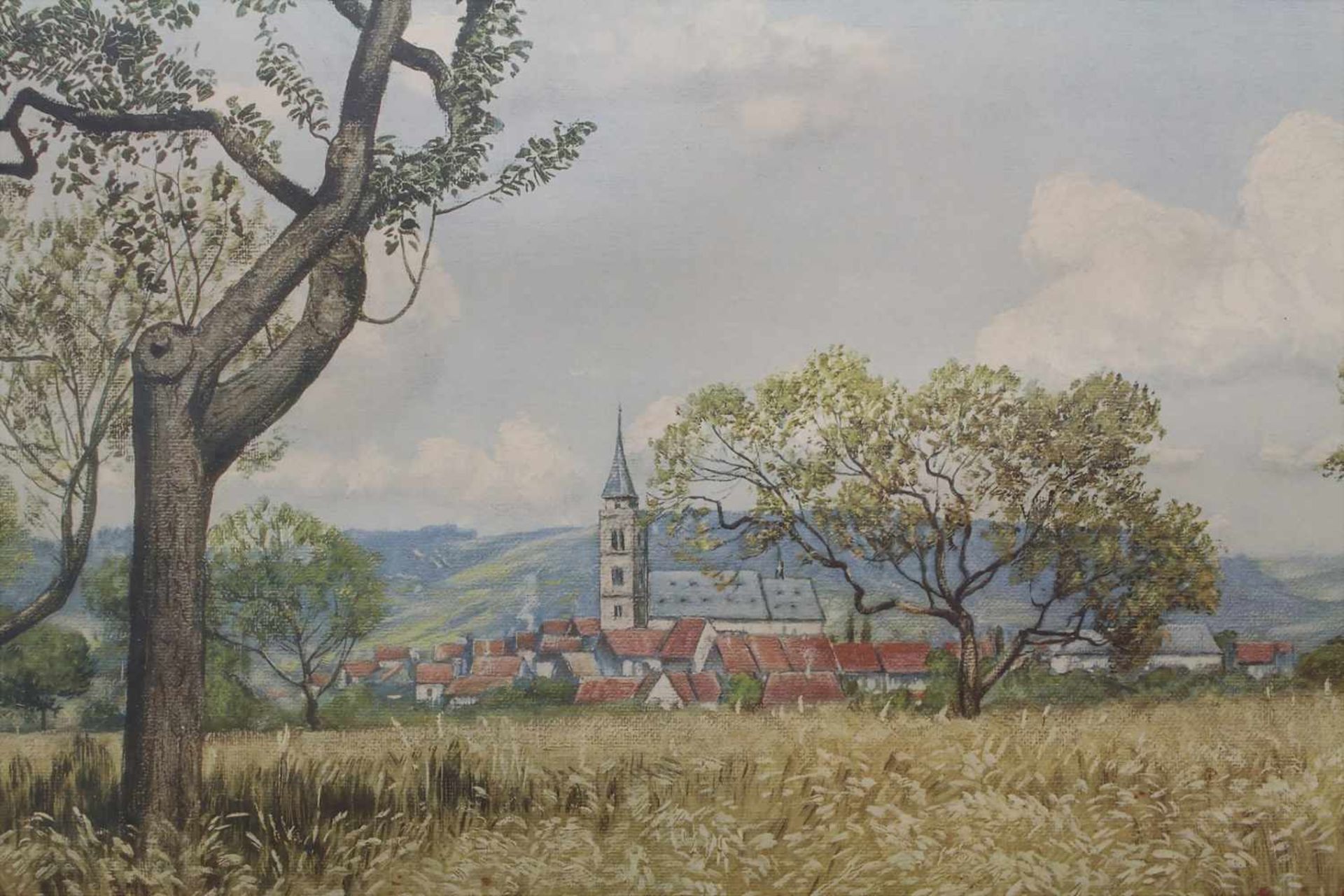 Hans Thoma (1839-1924), 'Blumenpflückerin am Feldrand' / 'A flower picker by a field'Technik: - Bild 9 aus 11