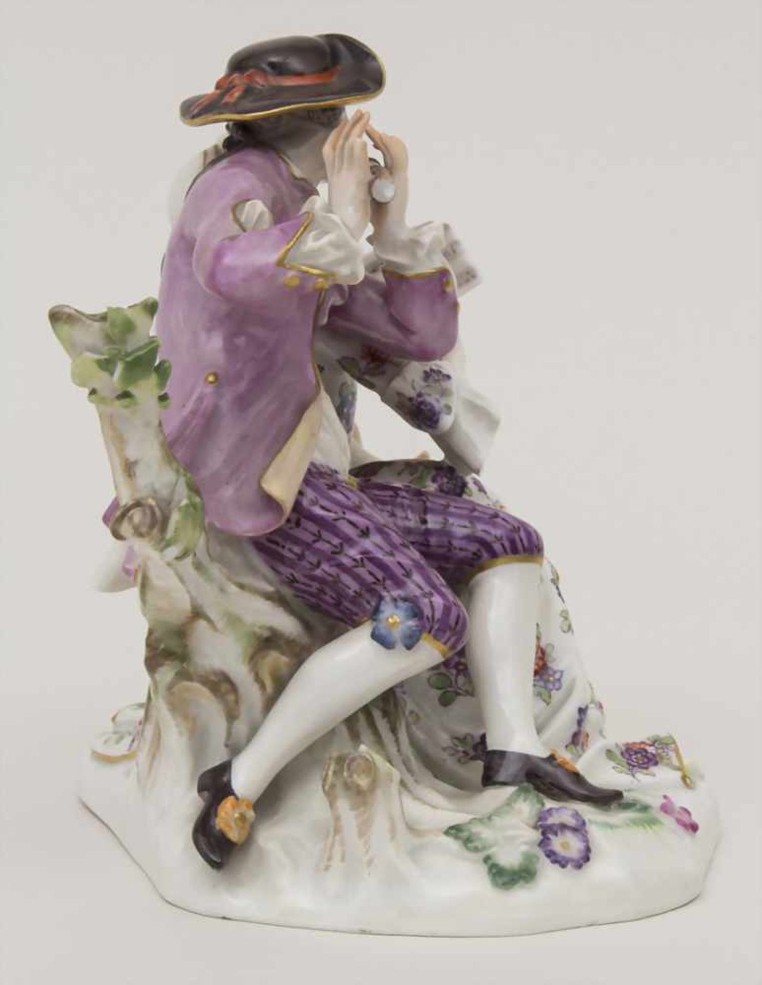 Figurengruppe einer galanten Famile / A figural group of a gallant familiy, Meissen, nach - Image 5 of 6