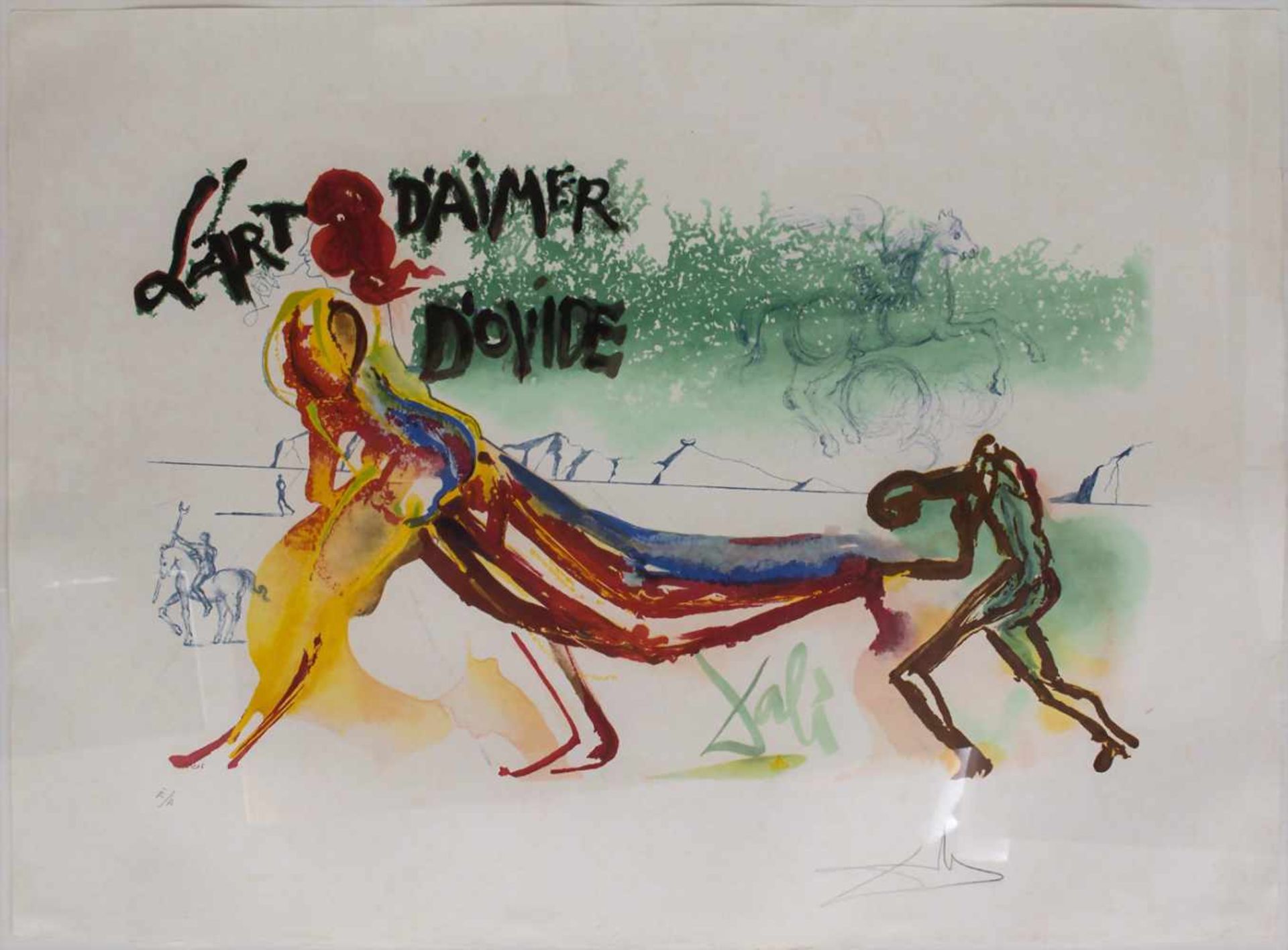 Salvador Dali (1904-1989), 'L'Art d'aimer d'Ovide'Technik: Farblithografie auf Japan, gerahmt,