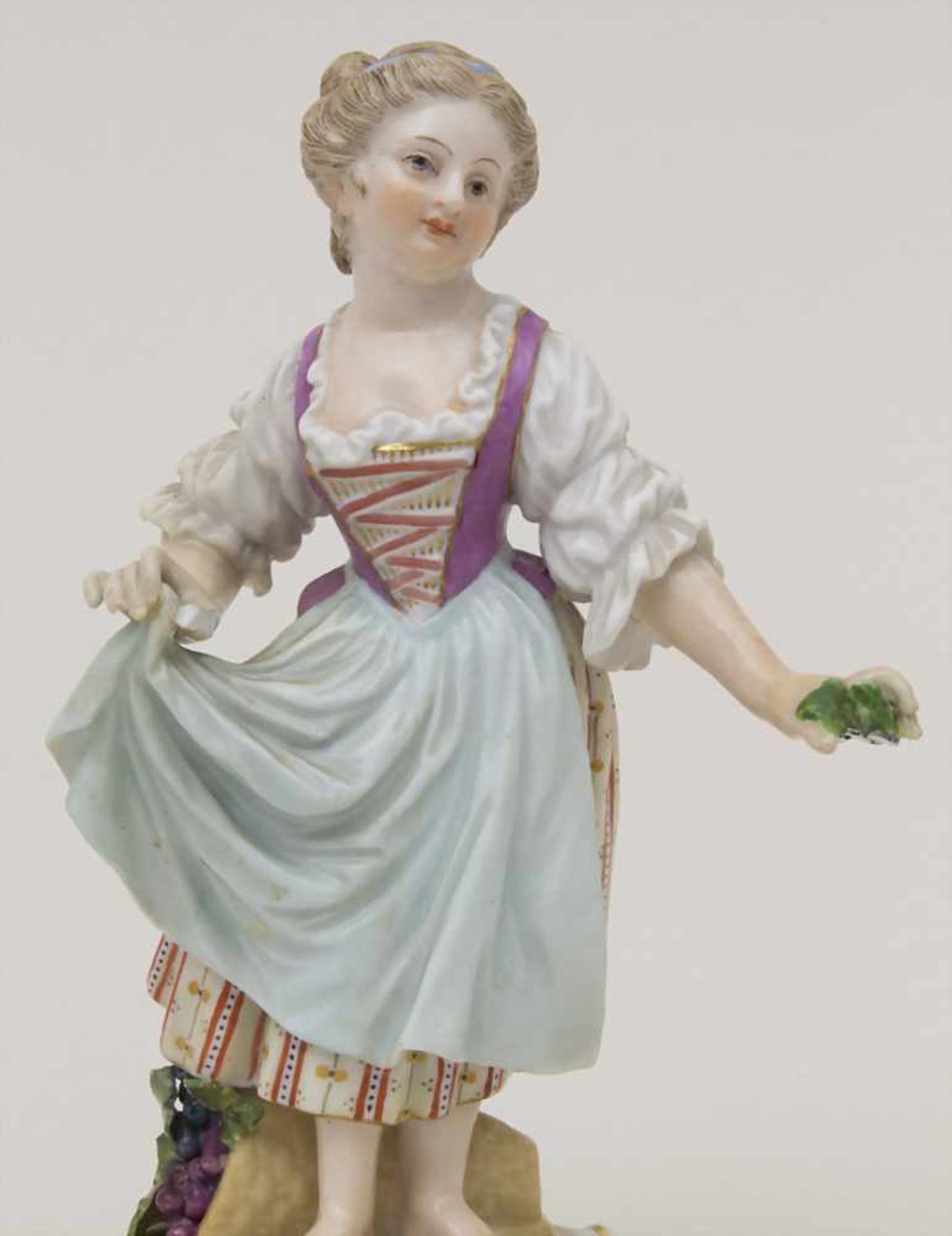 Gärtnerkind 'Mädchen mit Trauben' / A gardener child 'Girl with grapes', Meissen, um 1860Material: - Bild 2 aus 6