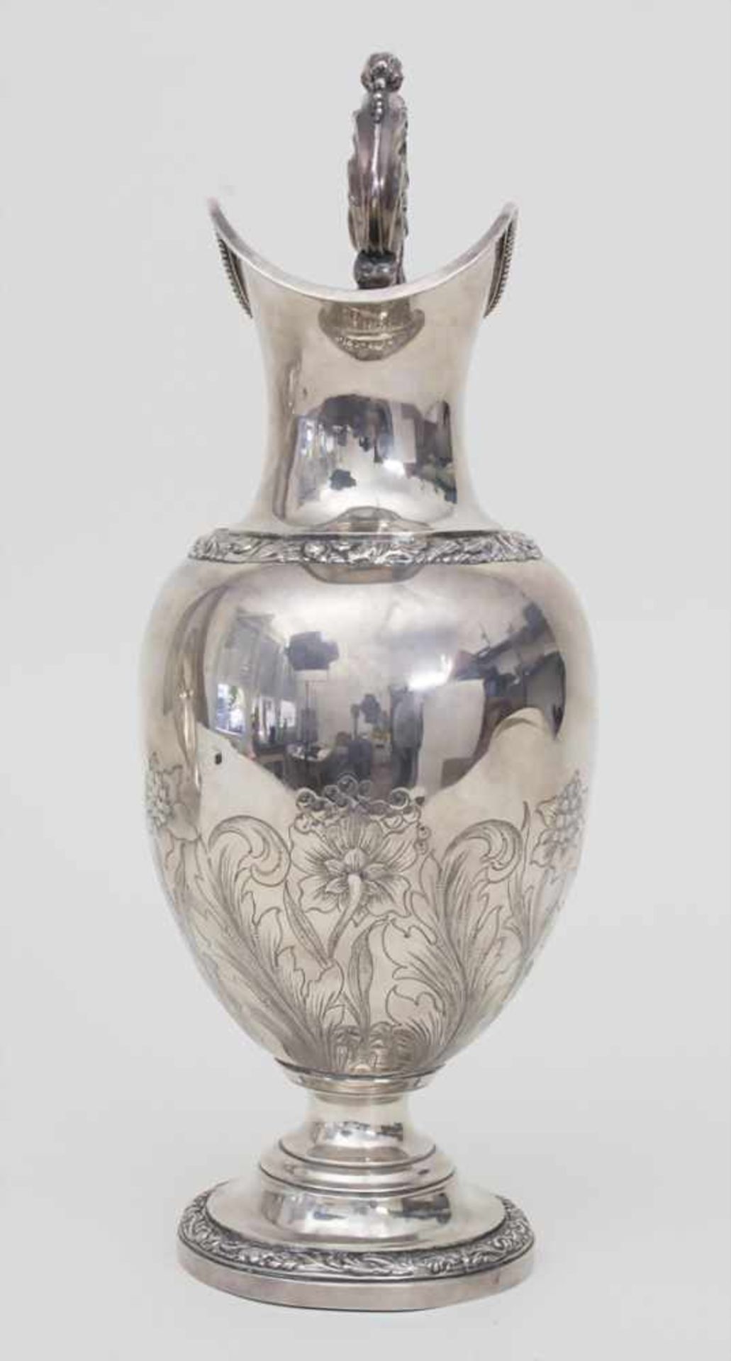Große Waschschüssel mit Wasserkrug / A large silver wash bowl with ewer, L. Dupre, Paris, 1819- - Image 8 of 15