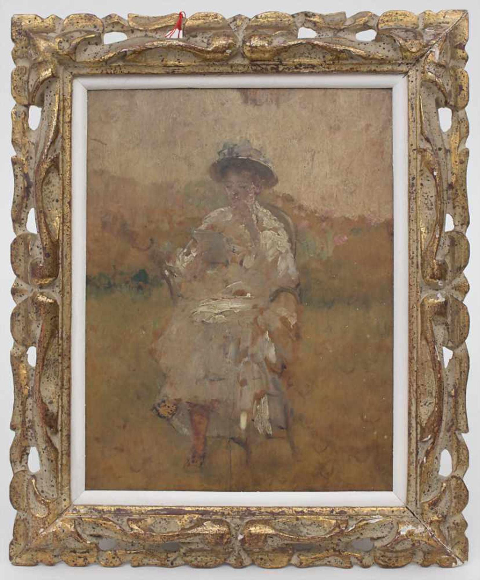 Berthe Morisot (1841-1895) (Zuschreibung / Attributed), 'Lesende Dame im Garten' / 'A reading lady' - Image 2 of 5