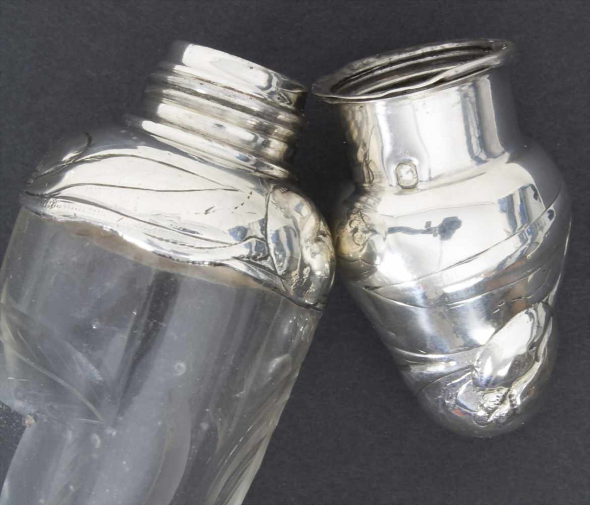 Jugendstil Flakon mit Silbermontur / An Art Nouveau perfume bottle with silver mount, Charles - Bild 8 aus 9
