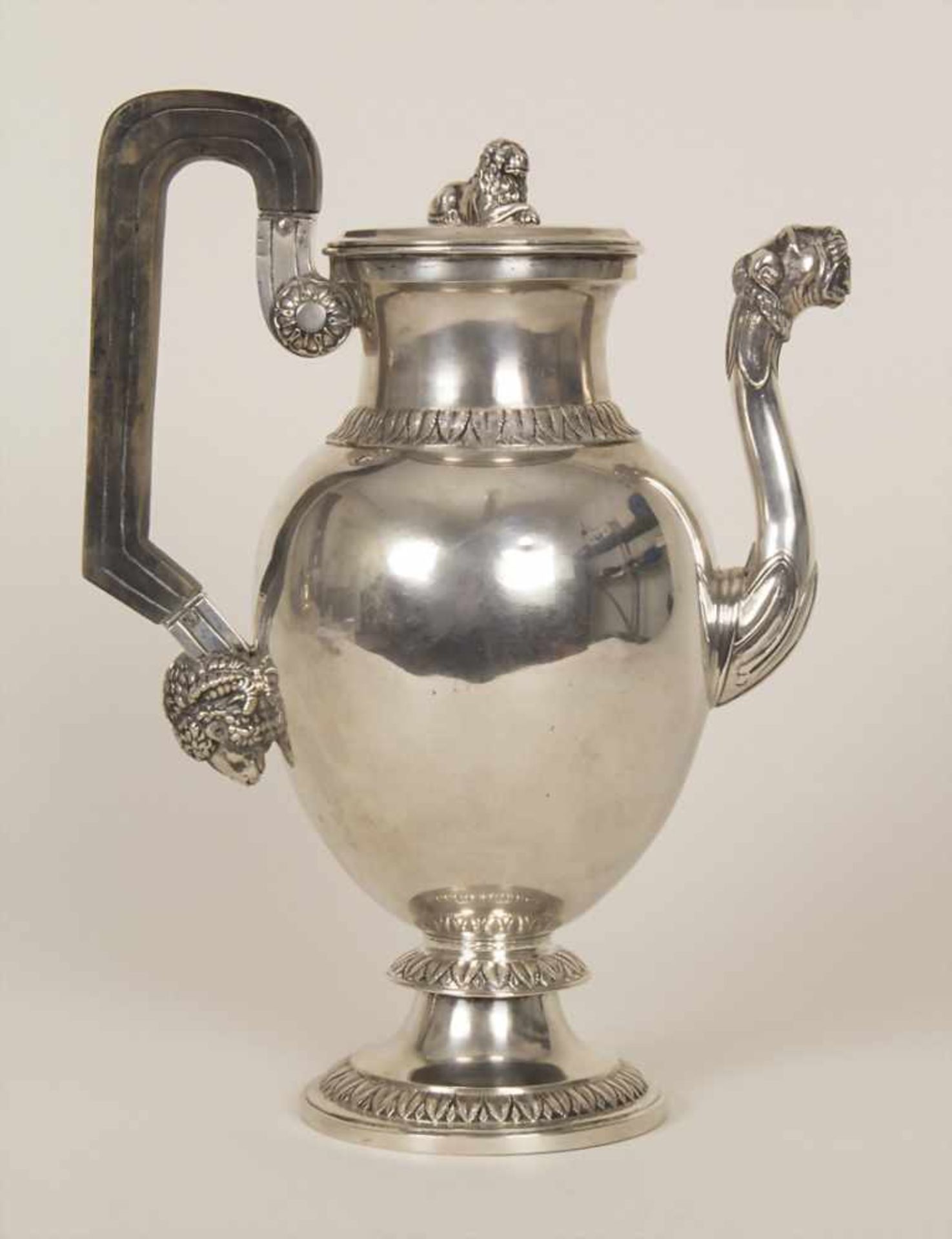 Empire Kaffeekanne / An Empire silver coffee pot, Georg Wilhelm Aldefeld, Bremen, nach 1794Material: - Image 3 of 8