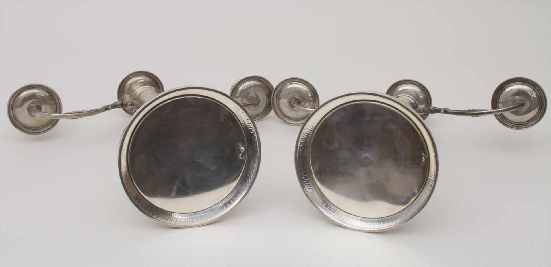 Paar Girandolen / A pair of silver girandoles, Alessandria, 20. Jh.Material: Silber,Punzierung: 800, - Image 3 of 6