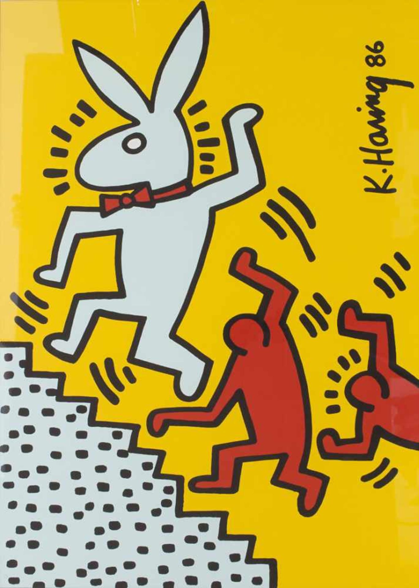 Keith Haring (1958-1990), 'Playboy' / 'Playboy'Technik: Serigrafie auf Papier, gerahmt, hinter