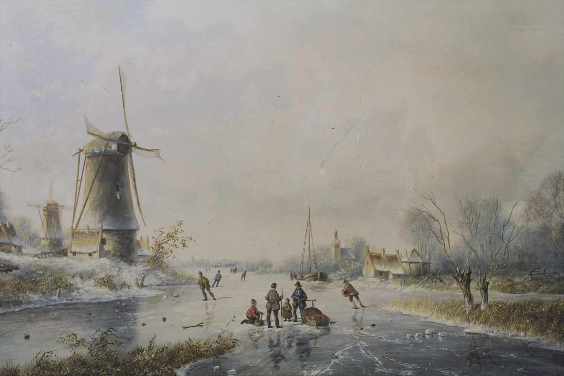 Ton Karssen (*1945) (Zuschreibung / Attributed), 'Niederländische Winterlandschaft' / 'A dutch - Bild 4 aus 5