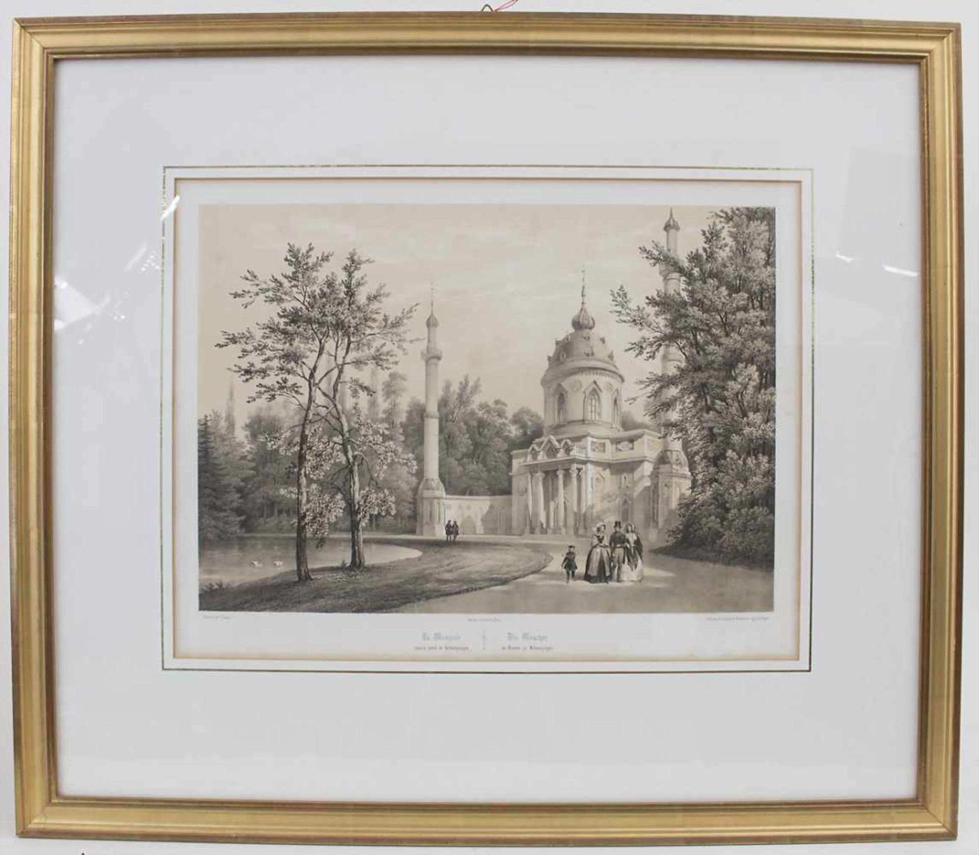 Louis Ph. A. Bichebois (1801-1850), 'Die Moschee im Garten zu Schwetzingen' / 'The mosque in the - Bild 2 aus 3