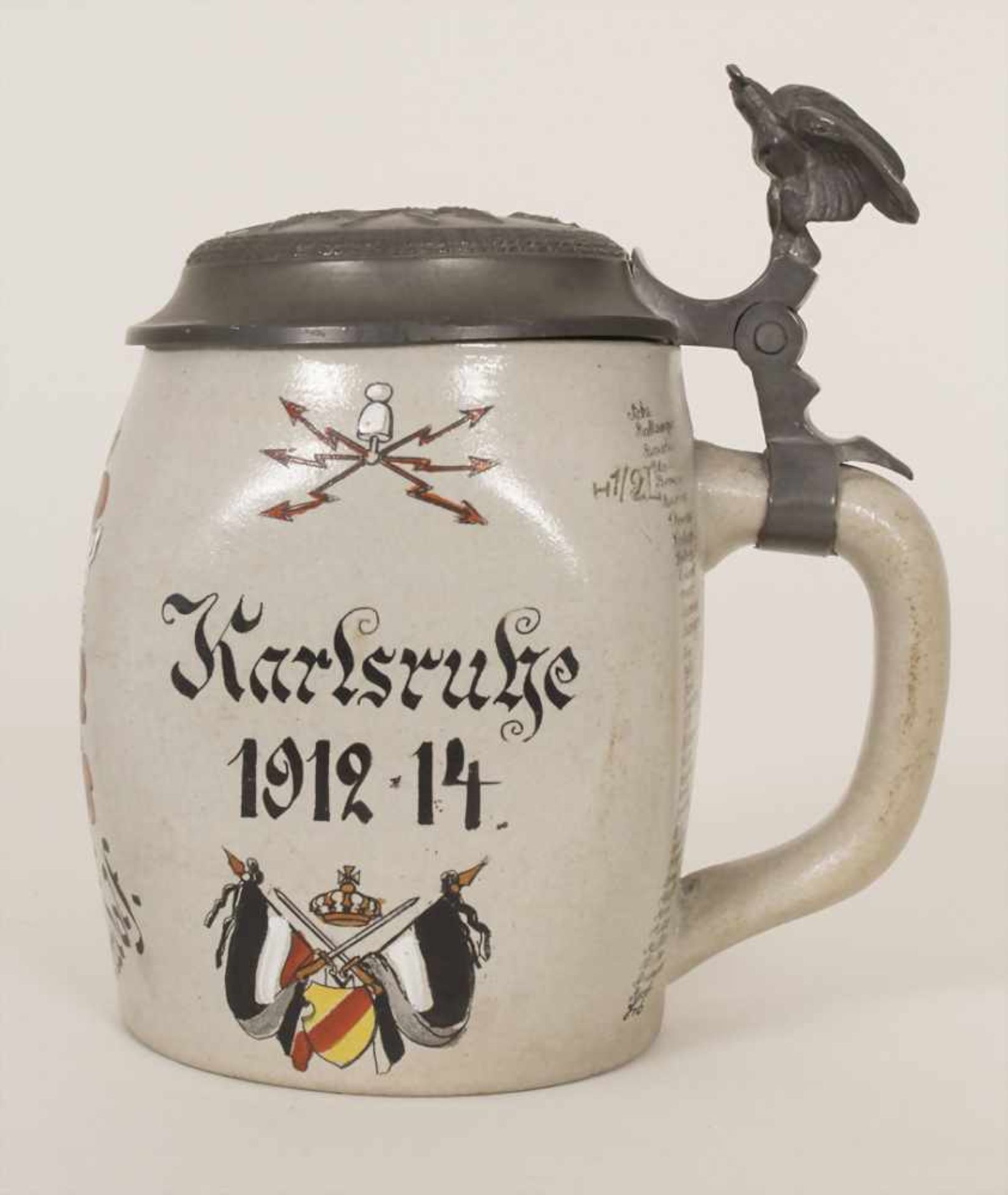 Reservistenkrug und Ordenspange mit Urkunden / A reservist beer mug and military orders, - Bild 9 aus 23