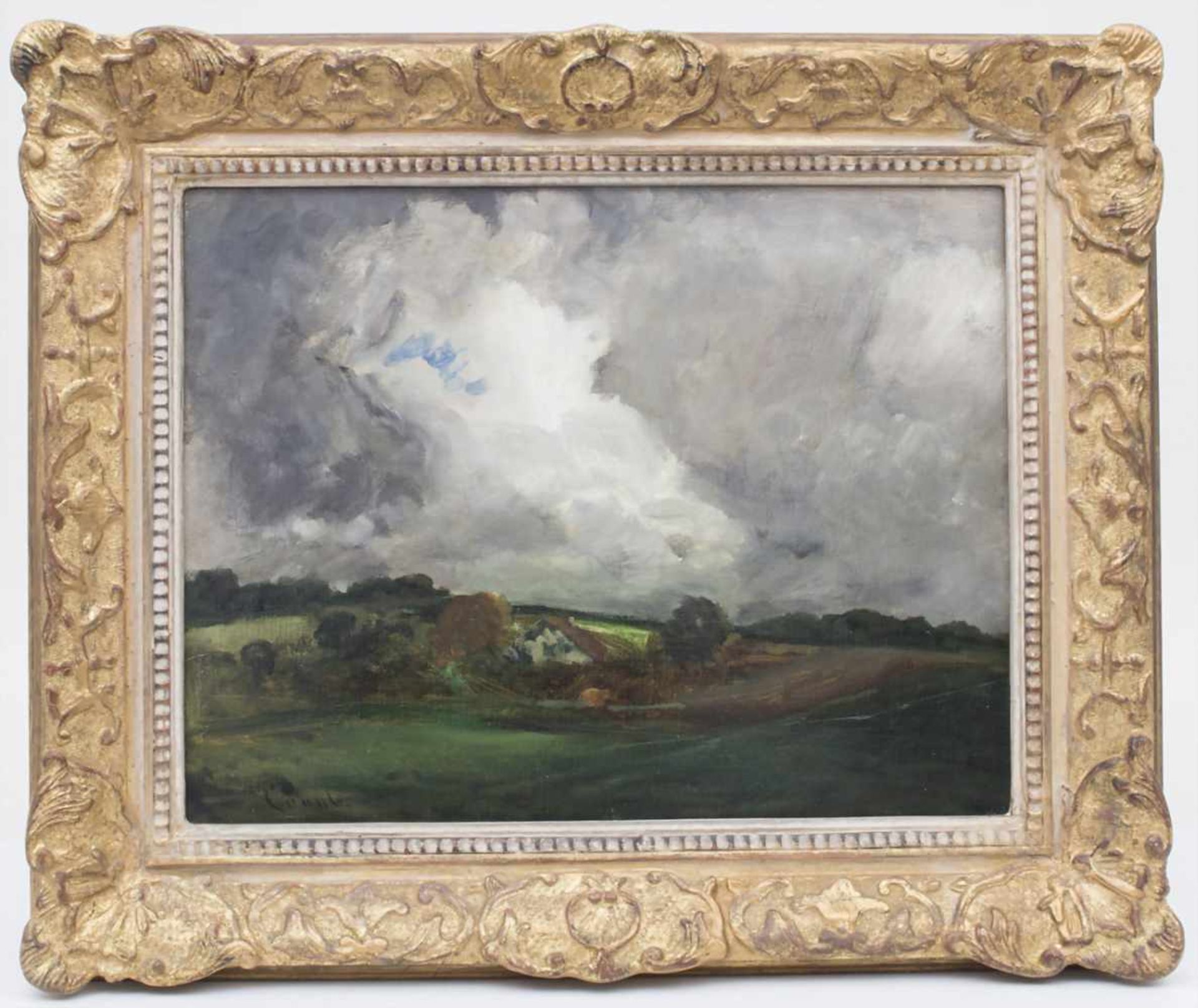 Gilbert von Canal (1849-1927), 'Landschaft mit Gewitterwolken' / 'A landscape with thunderclouds' - Image 2 of 5