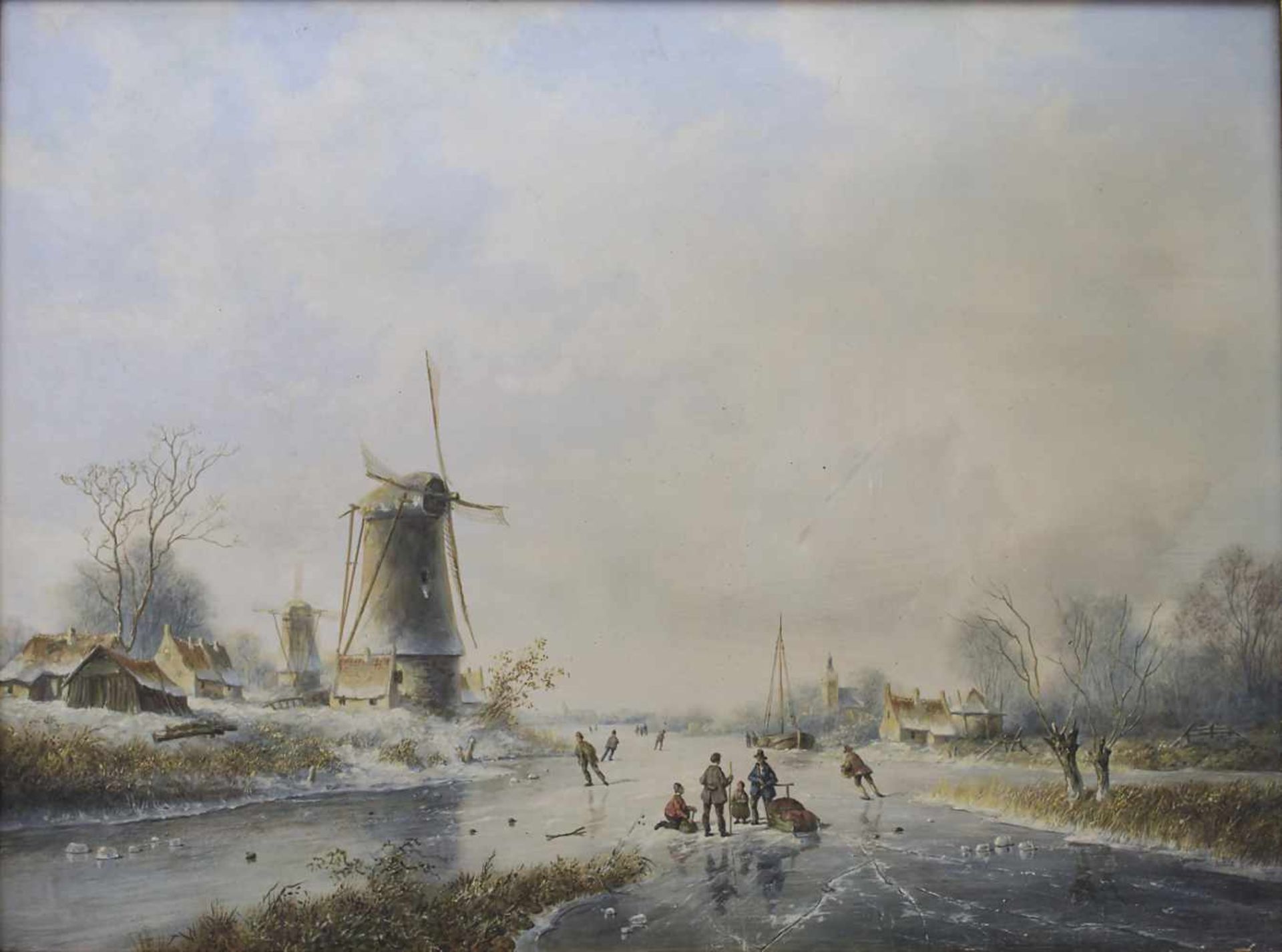 Ton Karssen (*1945) (Zuschreibung / Attributed), 'Niederländische Winterlandschaft' / 'A dutch