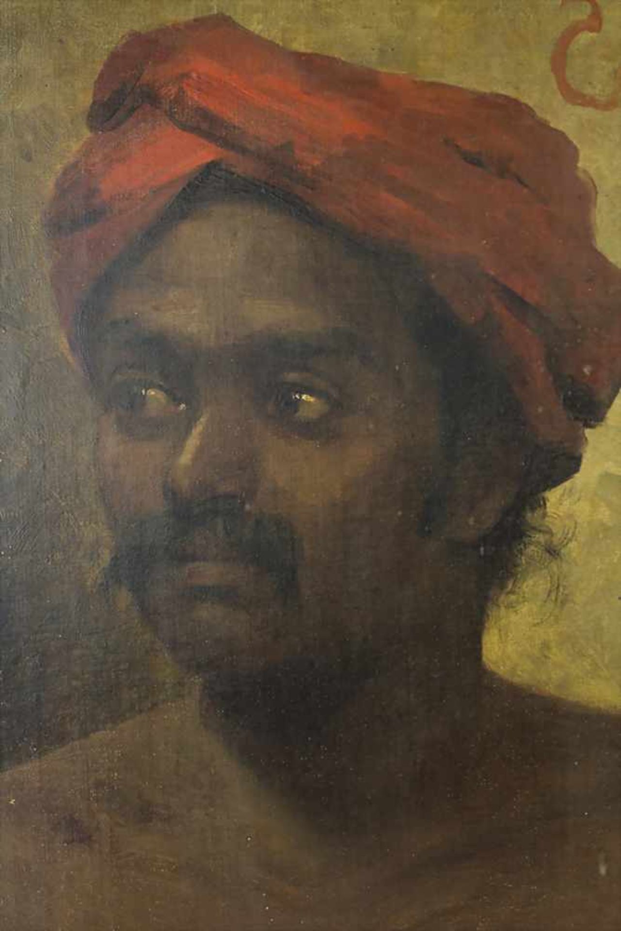Michel Koch (1853-1927), 'Orientale mit rotem Turban' / 'An oriental man with red turban'Technik: Öl - Bild 4 aus 5