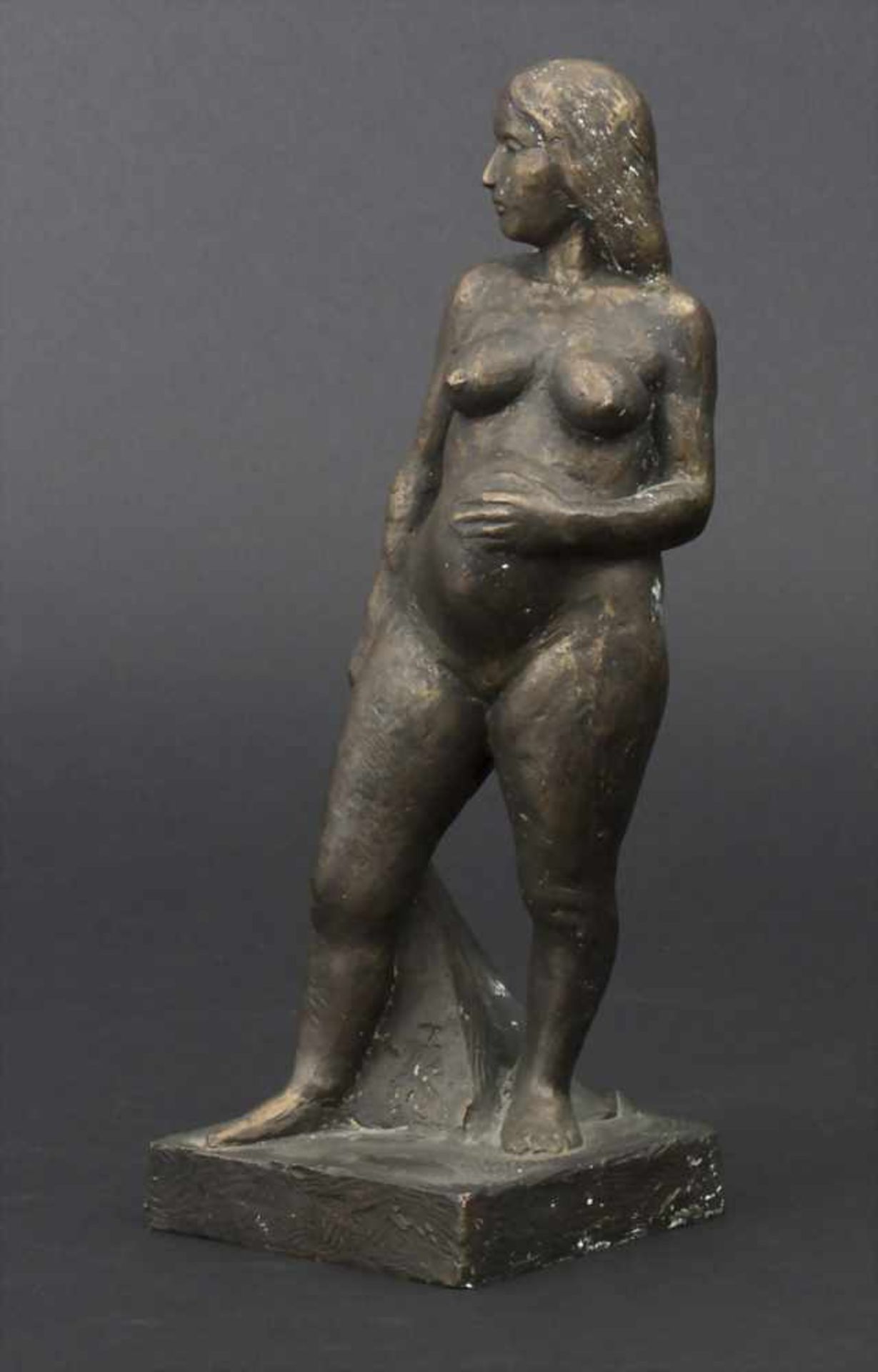 Clemens Strugalla (*1950), Weiblicher Akt 'Schwangere' / A female nude 'Pregnant woman'Technik: