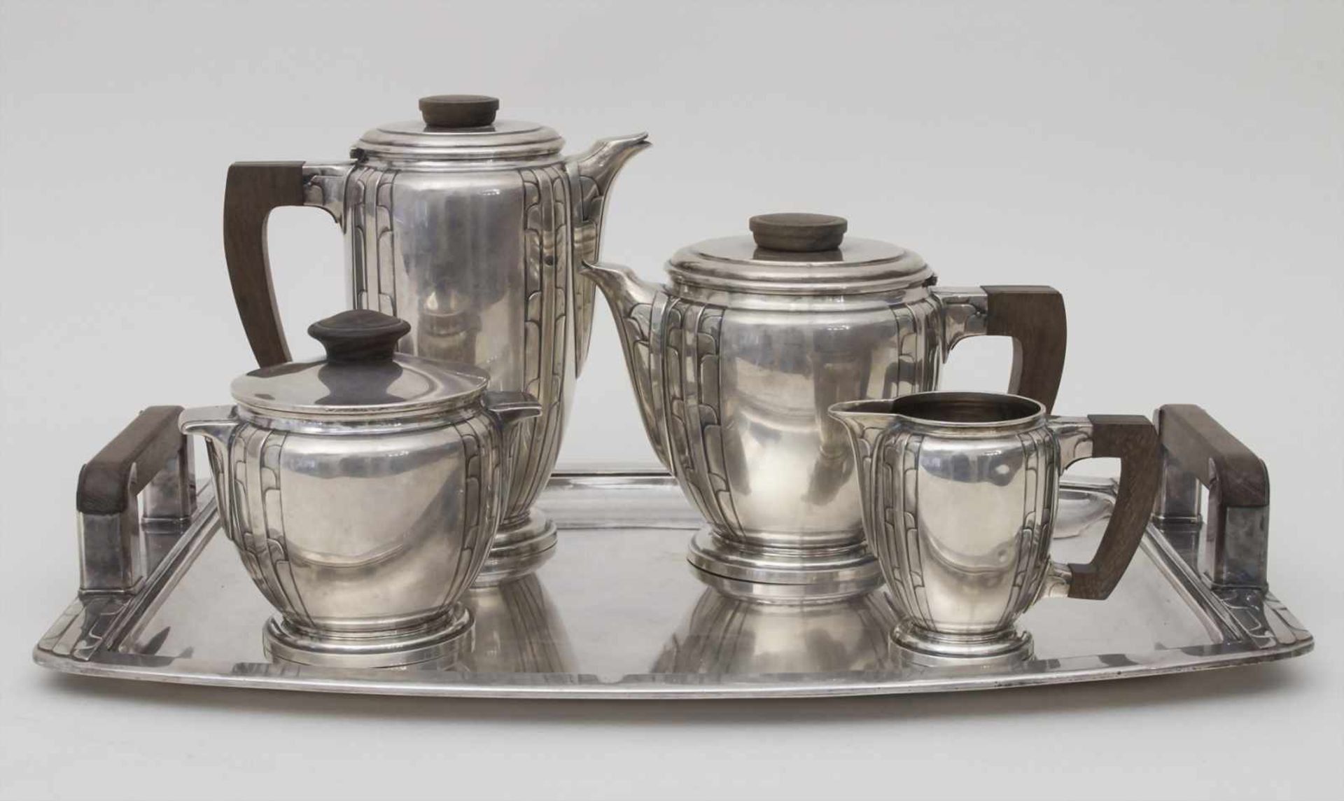 Art Déco Tee- und Kaffeekern / An Art Déco silver tea and coffee set, Adolphe Boulenger, Paris, um