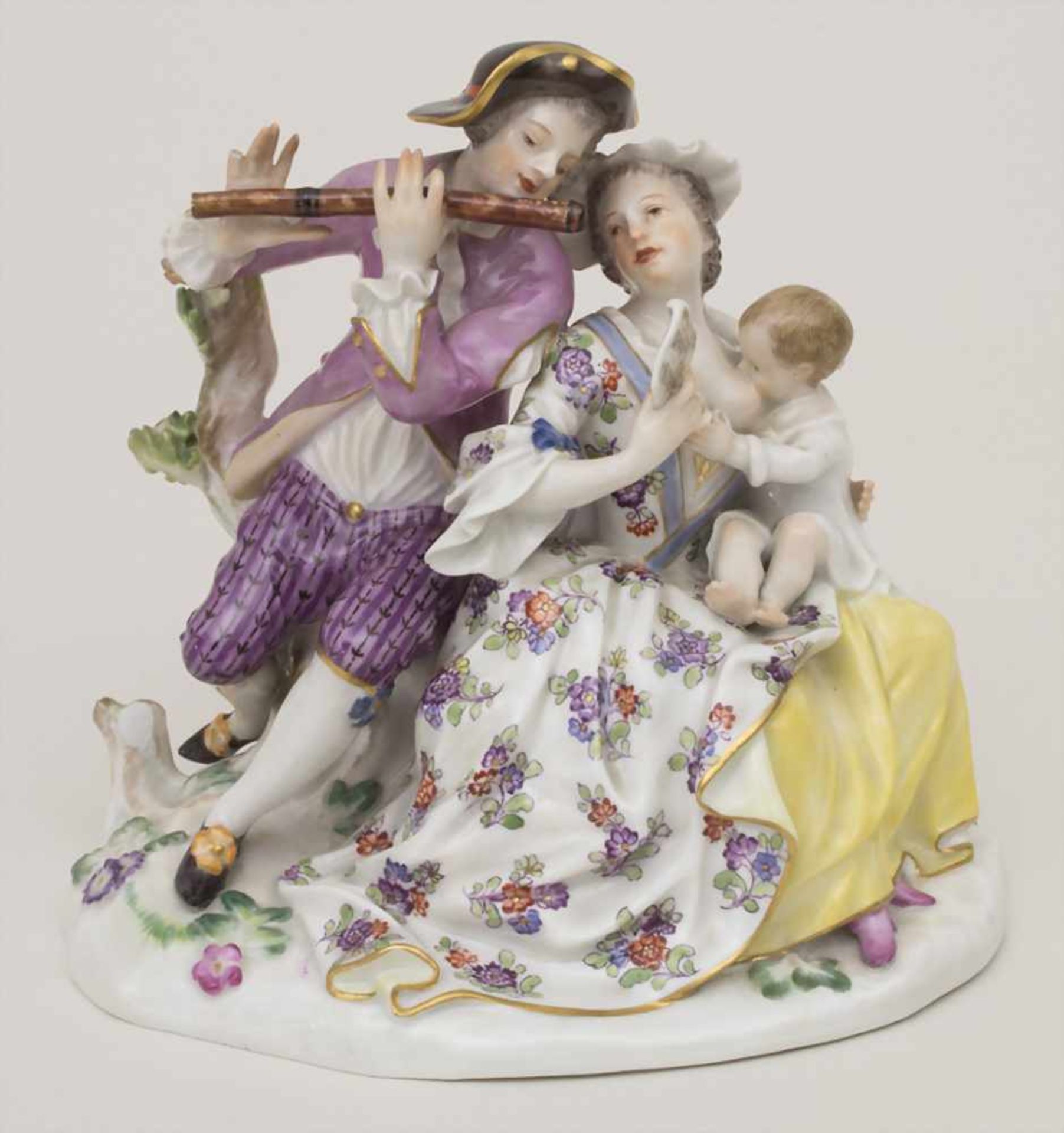 Figurengruppe einer galanten Famile / A figural group of a gallant familiy, Meissen, nach