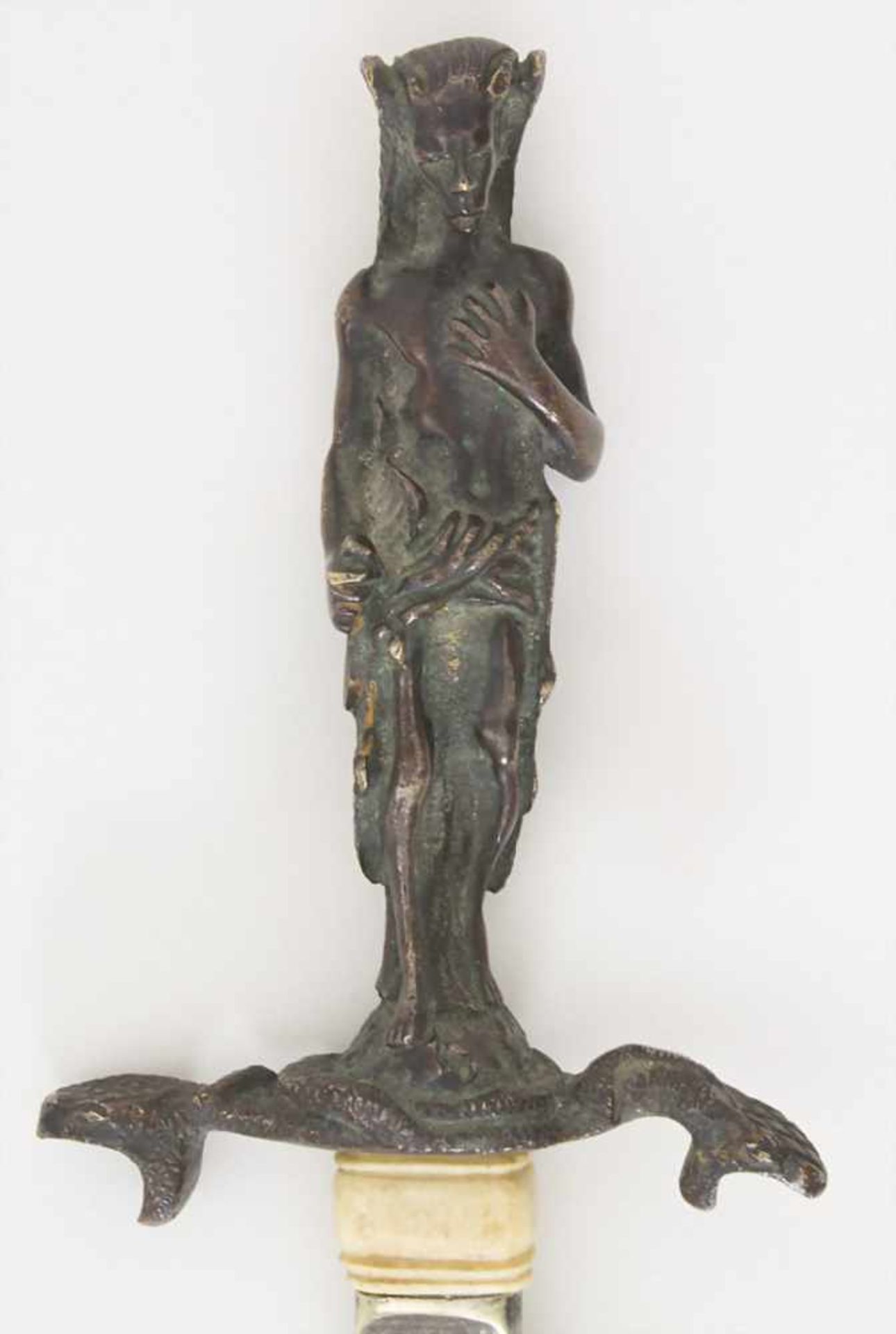 Bronze Brieföffner mit Krieger / A bronze letter opener with a warrior, um 1880Material: Bronze - Bild 3 aus 4