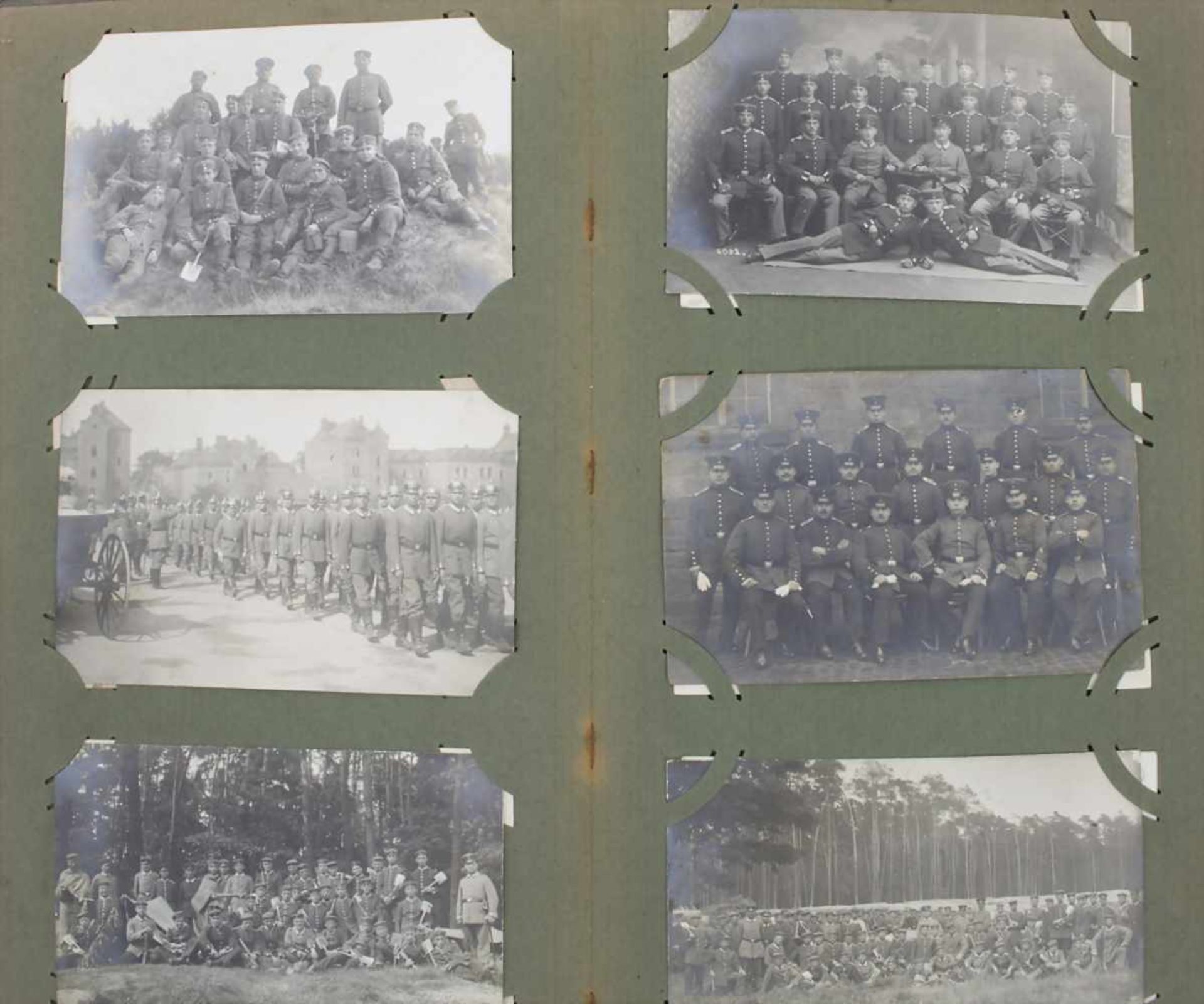 Fotoalbum Militärdienst im Kaiserreich / Photo album Military German EmpireAlbum mit 125 - Bild 12 aus 17