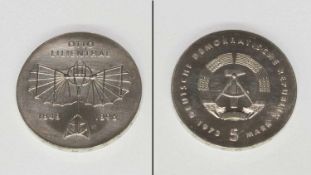 5 MarkDDR 1973, Otto Lilienthal, Silber, stgl.