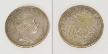 3 MarkPreussen 1911 A, Wilhelm II., Silber
