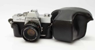Kleinbild KameraMinolta SRT 100, Minolta Kamerawerk 1970er Jahre, Rokkor 1:2,0/ 50 Minolta, Original