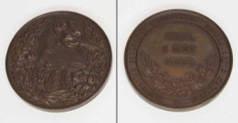 Bronzemedaillezum 50jährigen Bestehen der Königlichen Zoologischen Gesellschaft zu Amsterdam 1888