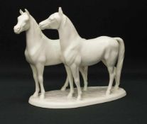 PorzellanfigurZwei Pferde, Porzellanfabrik Goebel, H. 32 cm