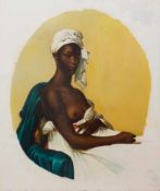 Unbekannt(Figurenmaler d. 20./ 21. Jh.)Afrikanerin nach dem BadeÖl/ Leinwand, 70 x 85 cm, ungerahmt,