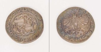 TalerBistum Belgien-Lüttich 1556, Georg von Österreich 1544-1557, Silber, G. 28,80g