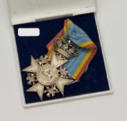 Hausorden der Wendischen KroneMecklenburg Schwerin, Silbernes Verdienstkreuz 1864-1918, Bronze