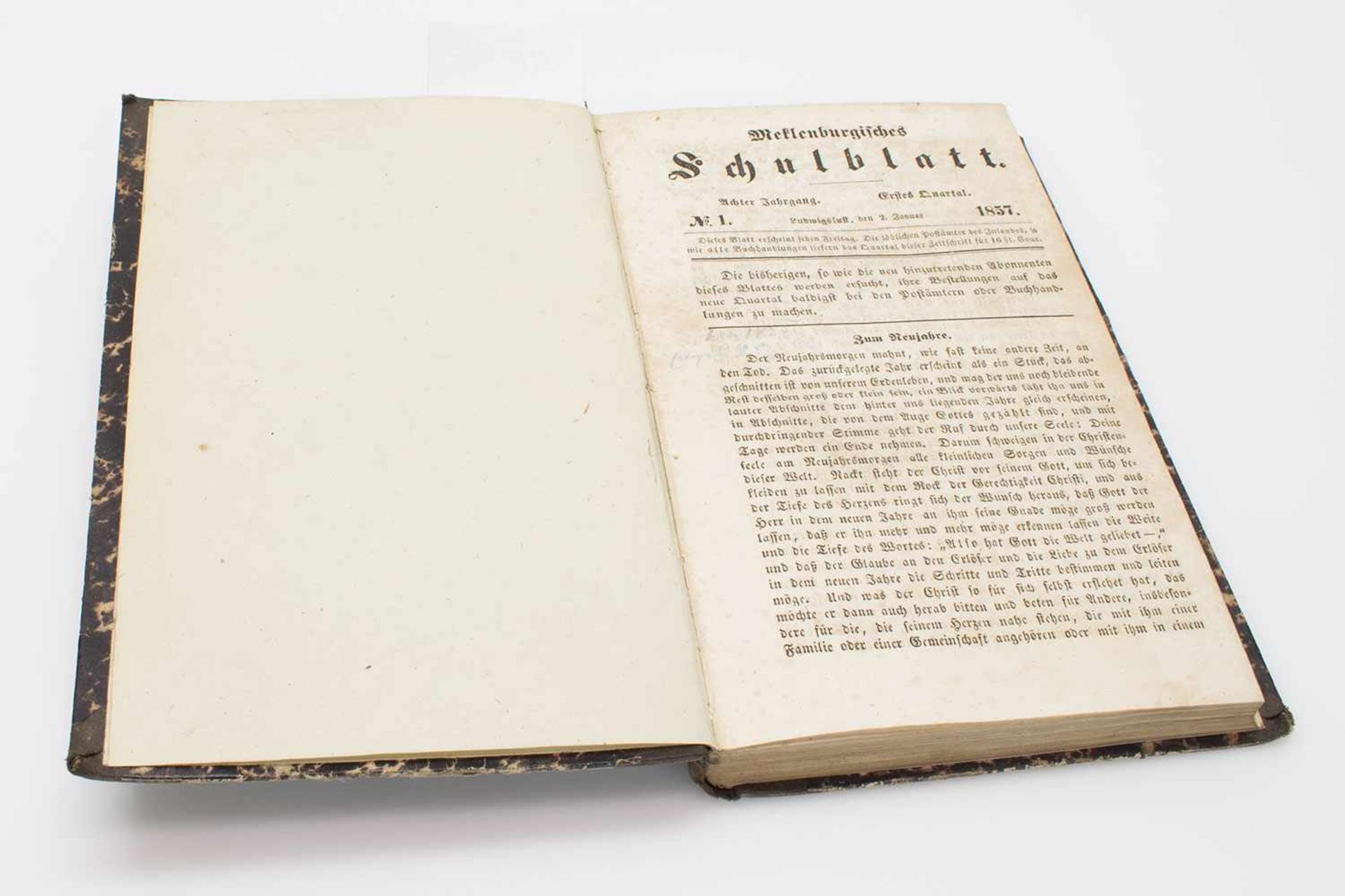 SchulblattMecklenburgisches Schulblatt 1857 , Hinstorff`sche Hofbuchhandlung Wismar/ Ludwigslust,
