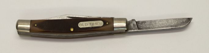 Taschenmesser1950er Jahre, Herst. Schrade USA, mit 3 Klingen, L. 8,5 cm
