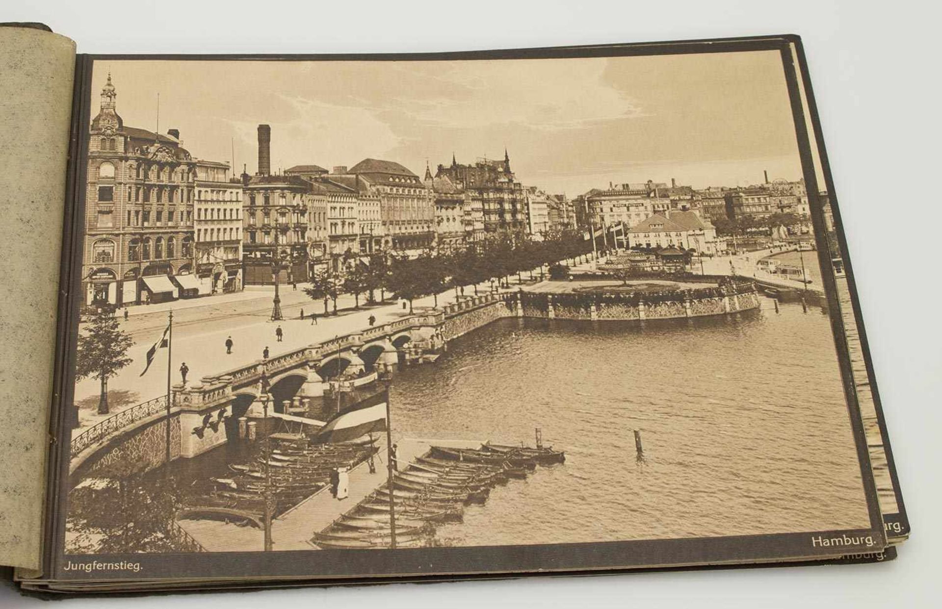 HamburgensieMappe um 1910, 12 ganzseitige historische Fotos von Hamburg